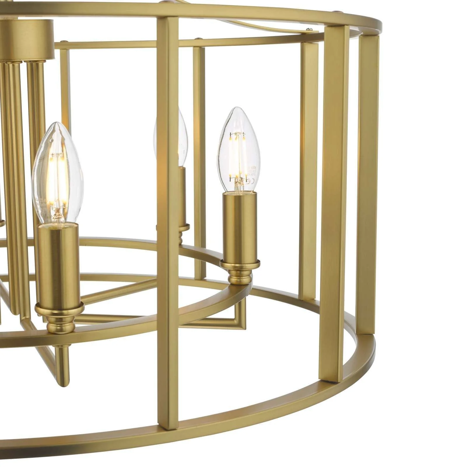 Myka 4/6Lt Centre Ceiling Light - Polished Chrome & Brushed Bronze Finish - Image 9