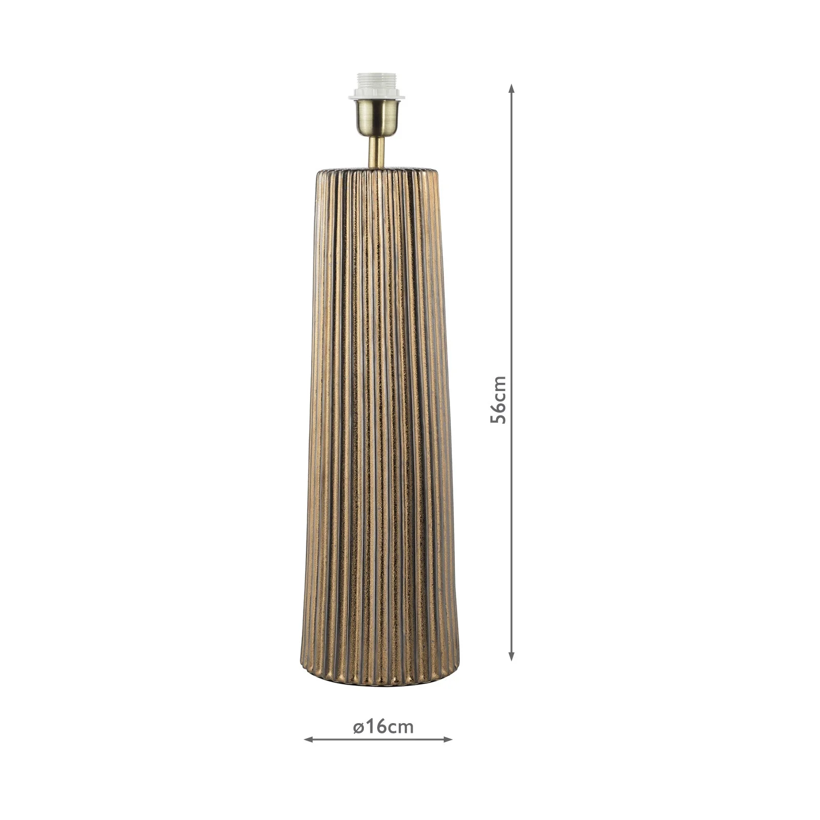Myla Ceramic Table Lamp Bronze Base Only - Image 2