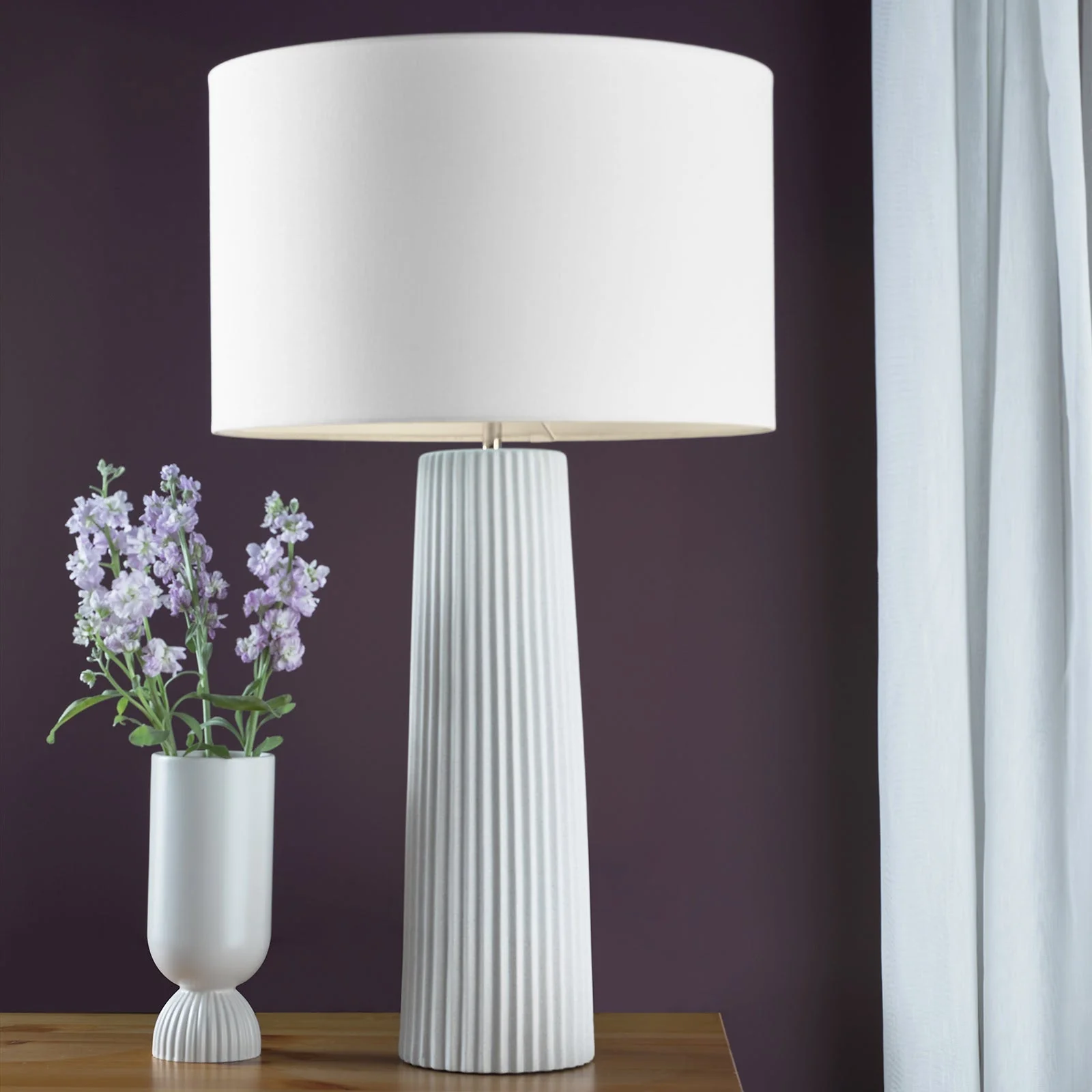Myla Ceramic Table Lamp White Base Only - Promotional Offer - Image 3