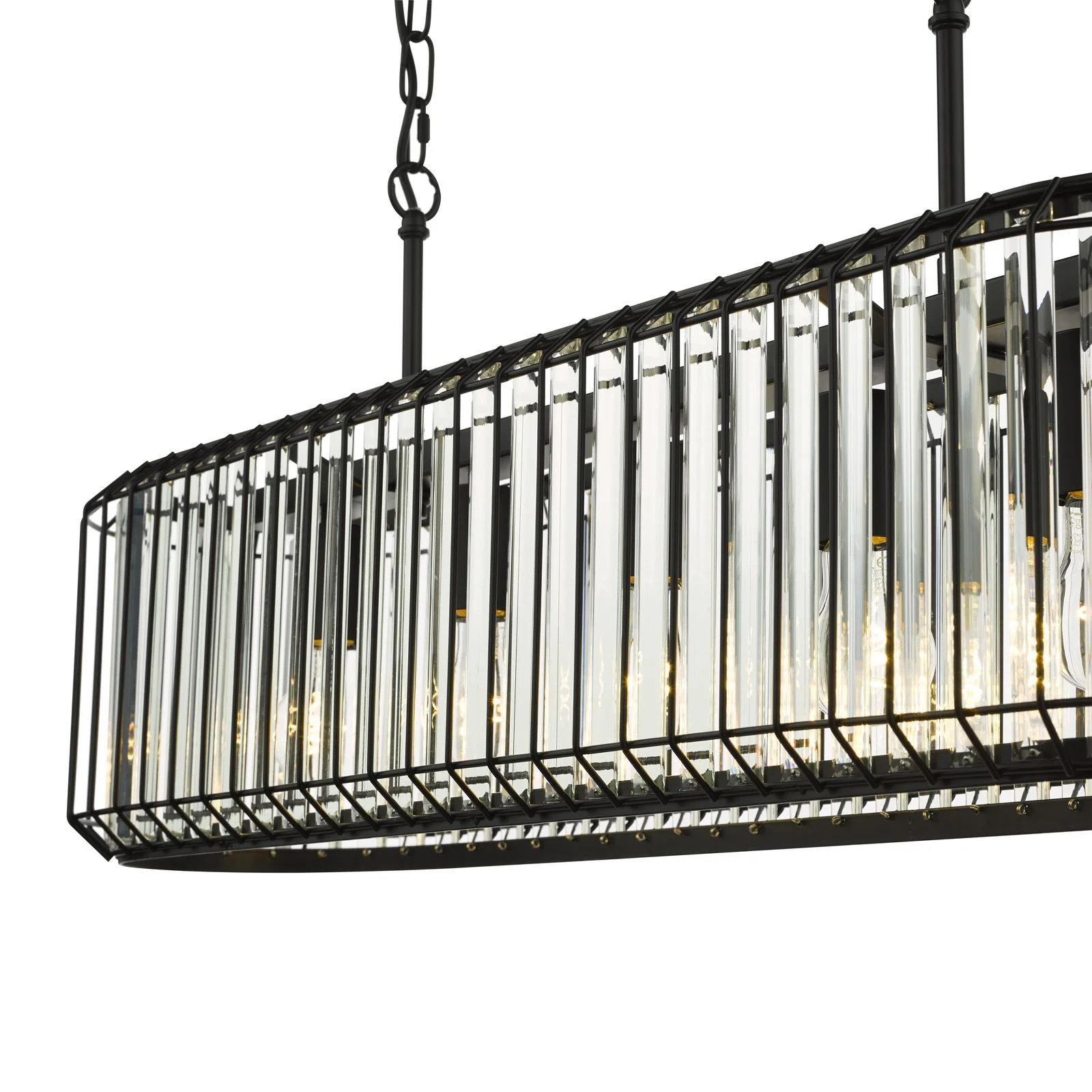 Naeva 5 Light Pendant-  Matt Black and Crystal - Image 4