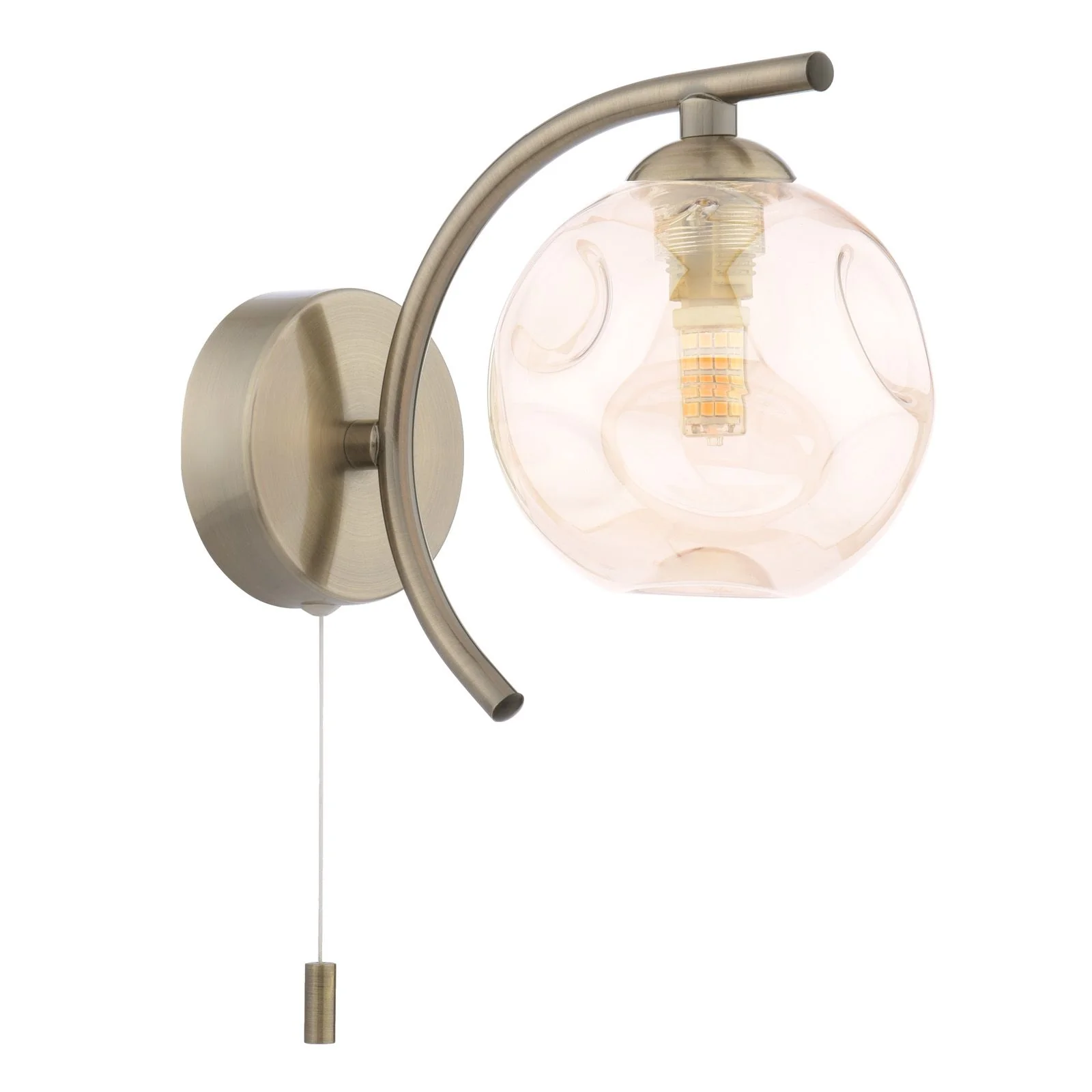 Nakita Wall Light- Antique Brass/ Polished Chrome - Image 4