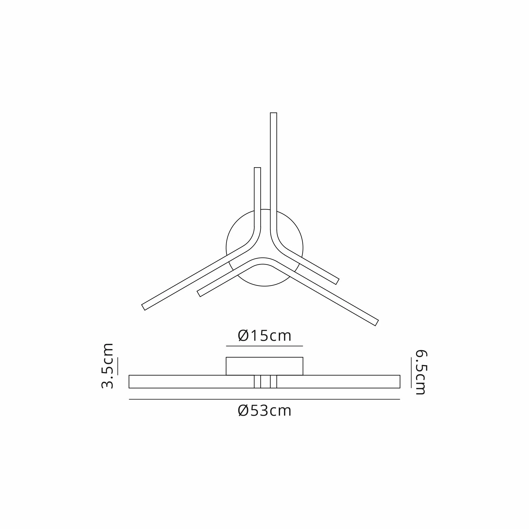 Nambucca 3/4 Arm LED Flush Ceiling - Image 7