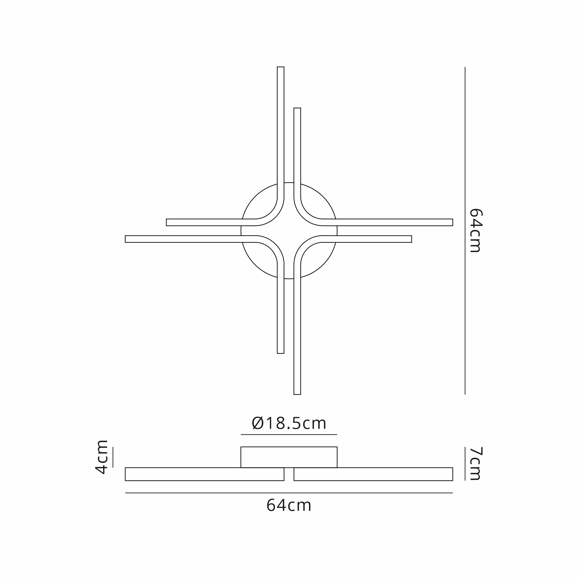 Nambucca 3/4 Arm LED Flush Ceiling - Image 8