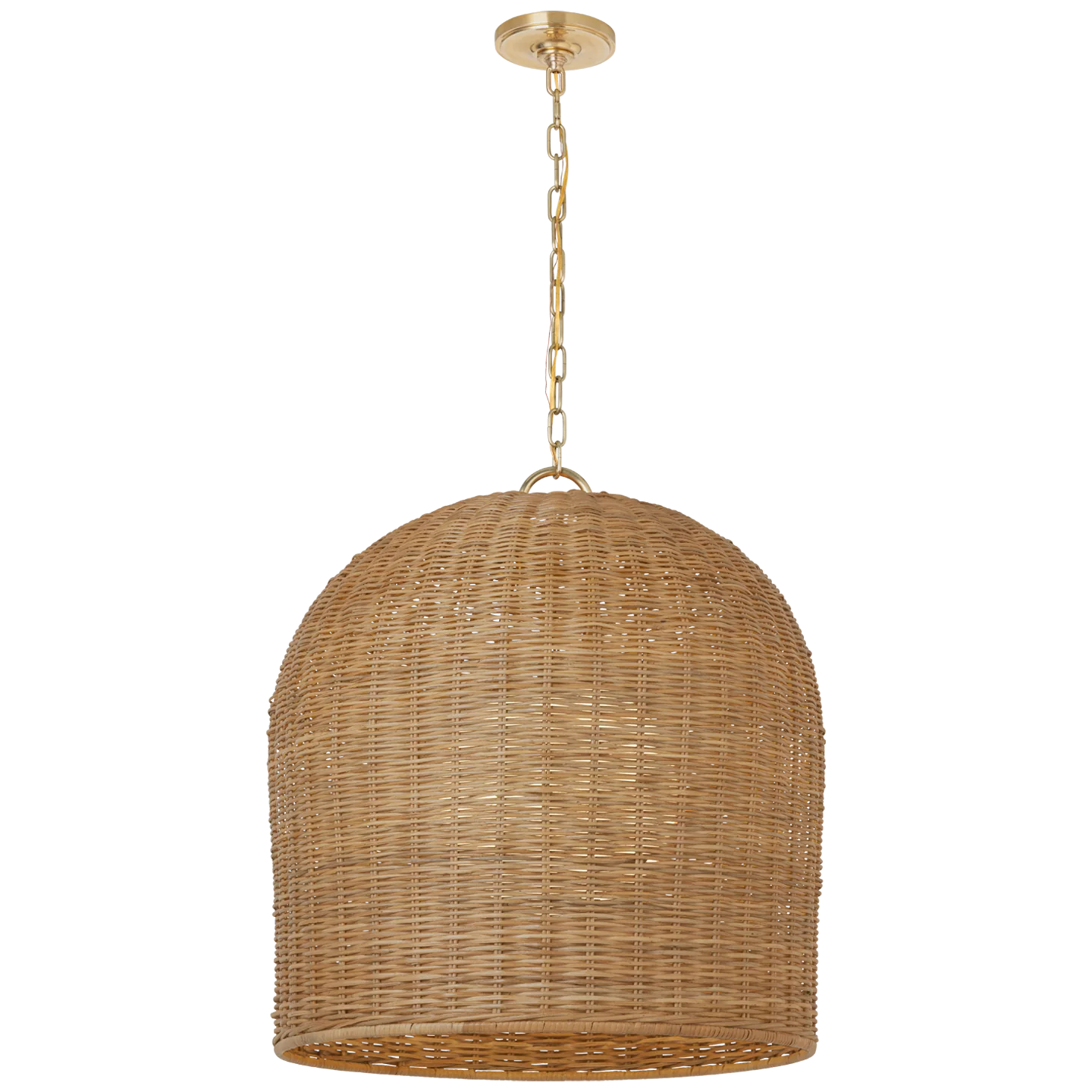 Nancy 18"/25" Woven Hanging Shade- Rattan Finish - Image 2