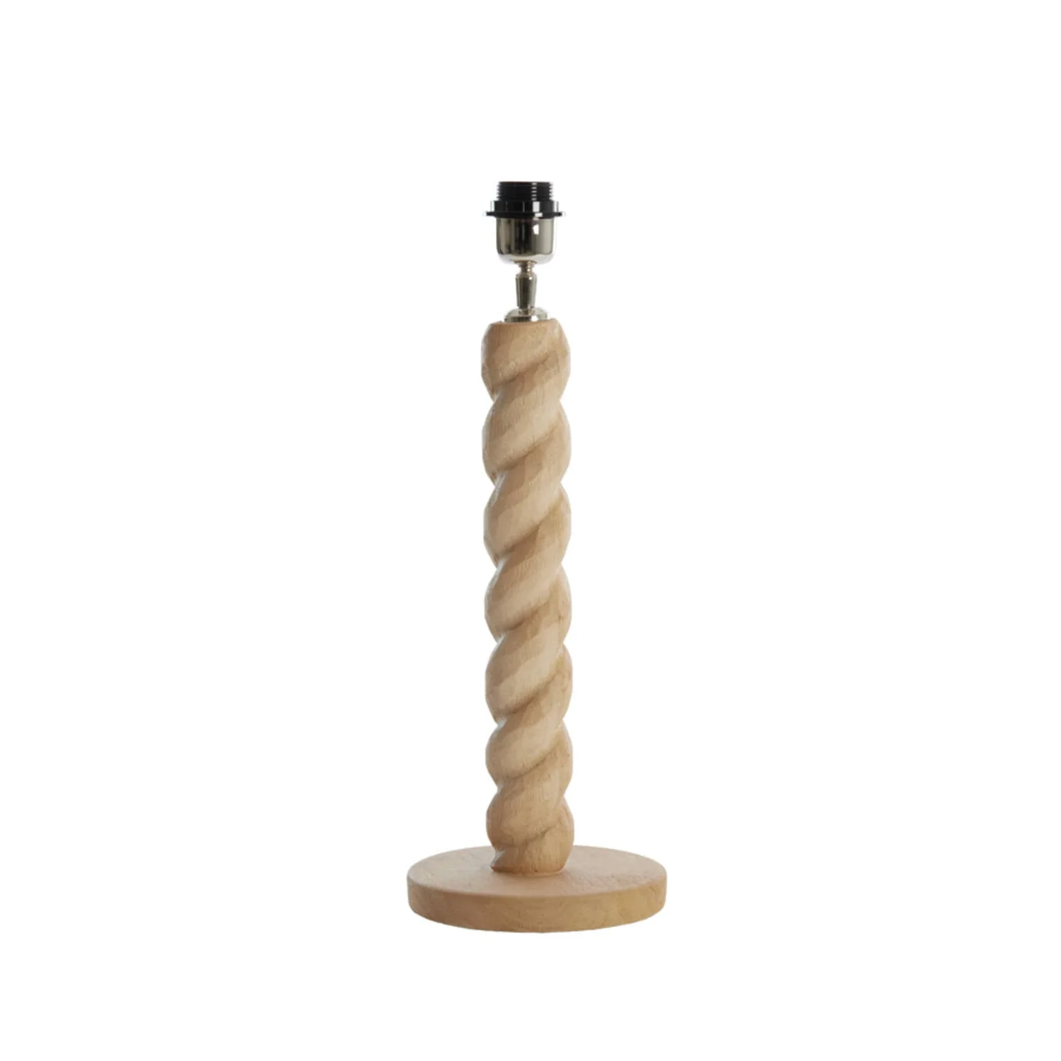 Nanno Table Lamp Base Only- Wood Grey/ Natural - Image 2