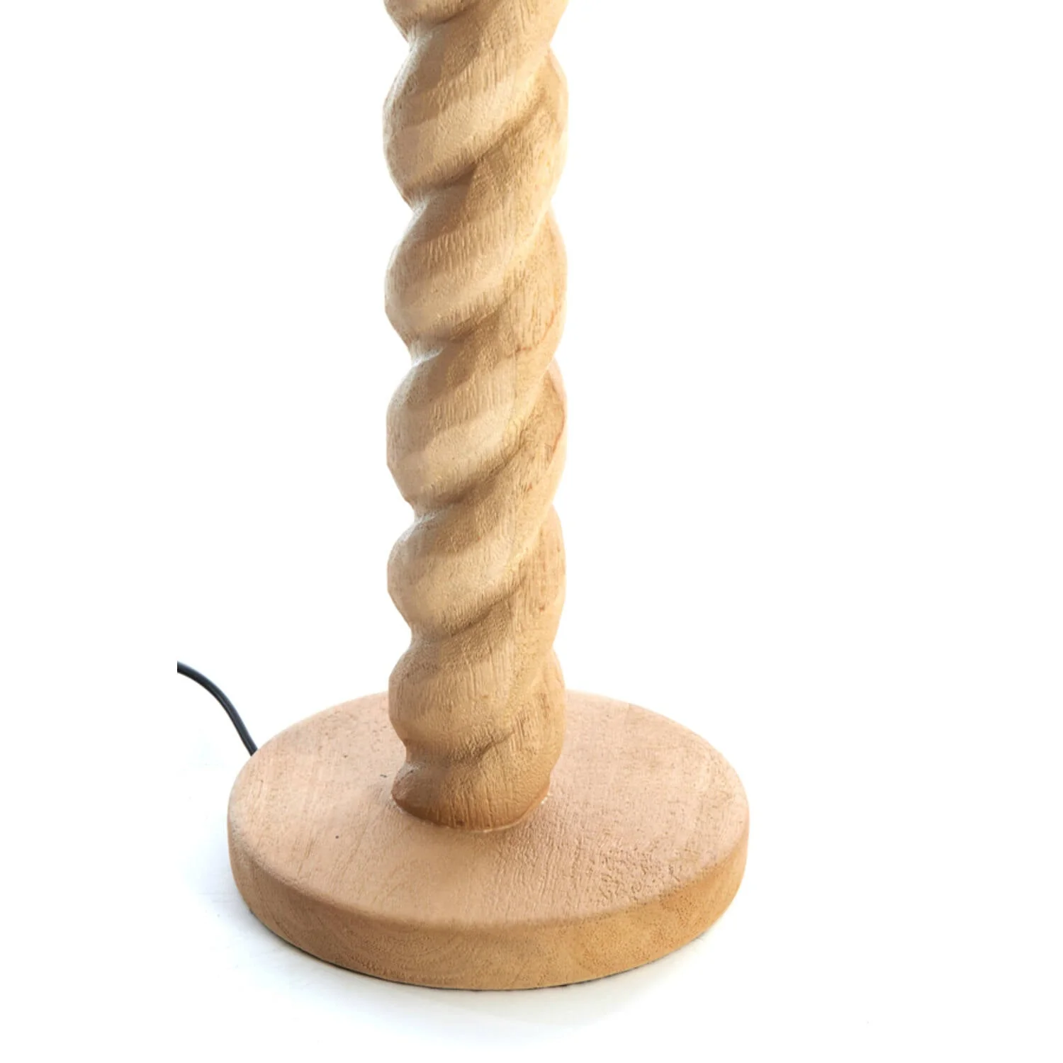 Nanno Table Lamp Base Only- Wood Grey/ Natural - Image 3