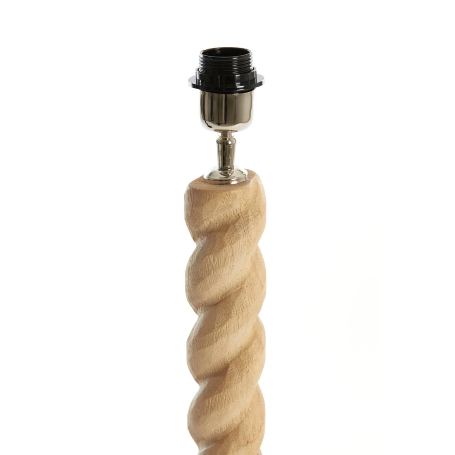 Nanno Table Lamp Base Only- Wood Grey/ Natural - Image 4