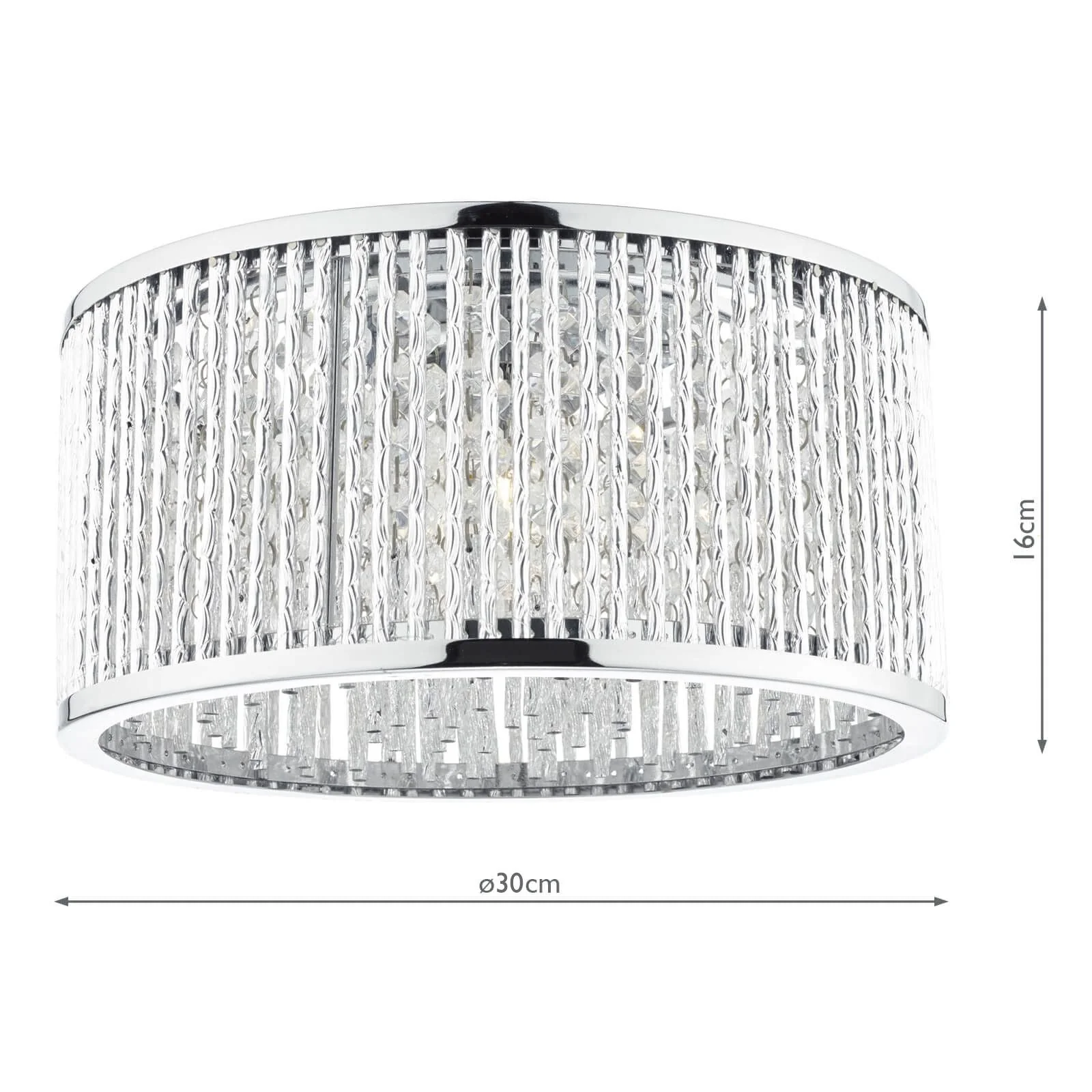 Nantes 3 Light Flush Polished Chrome - Image 3