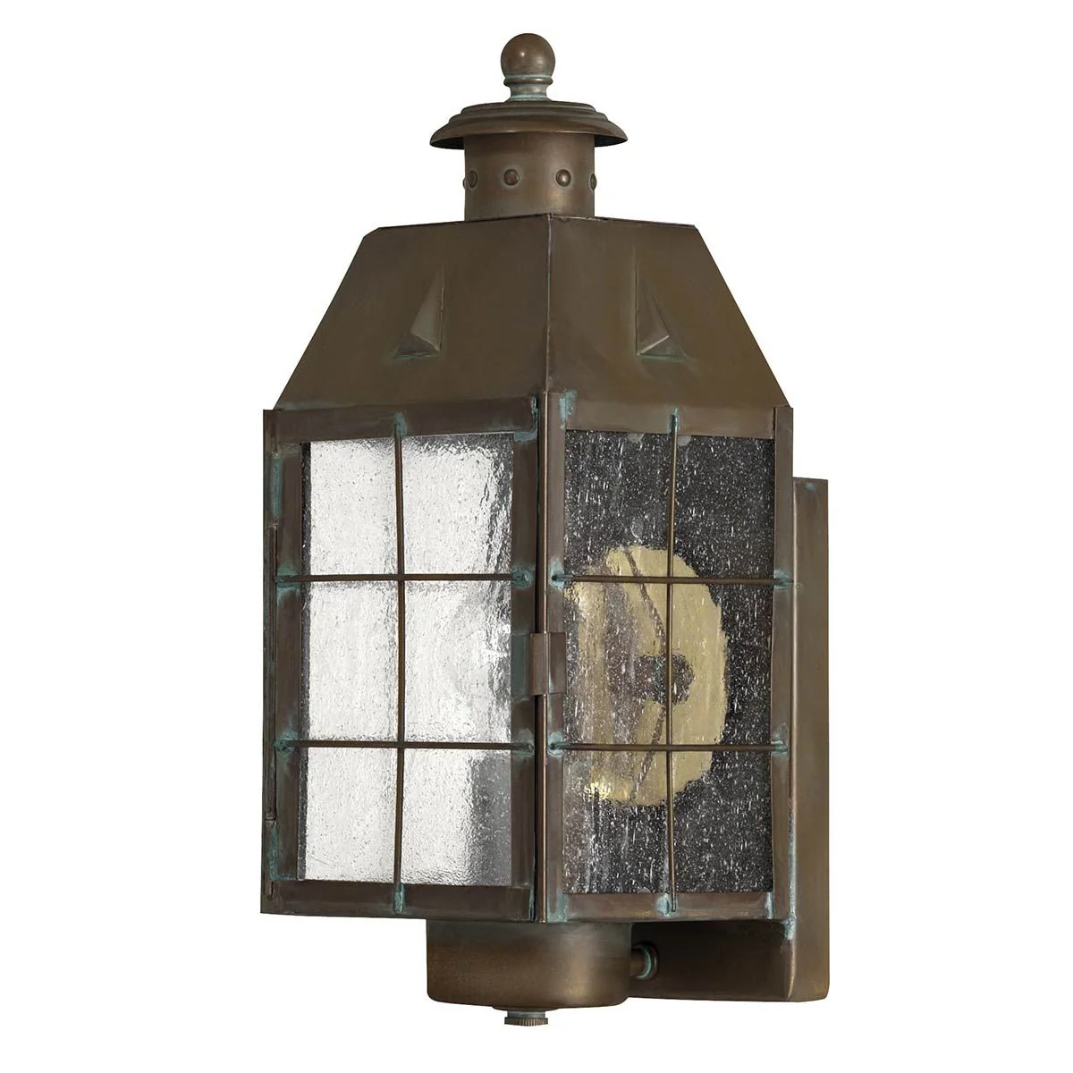 Nantucket 1 Light Extra Small/Medium/Large Outdoor Wall Lantern - Aged Brass E27 IP44 - Image 2