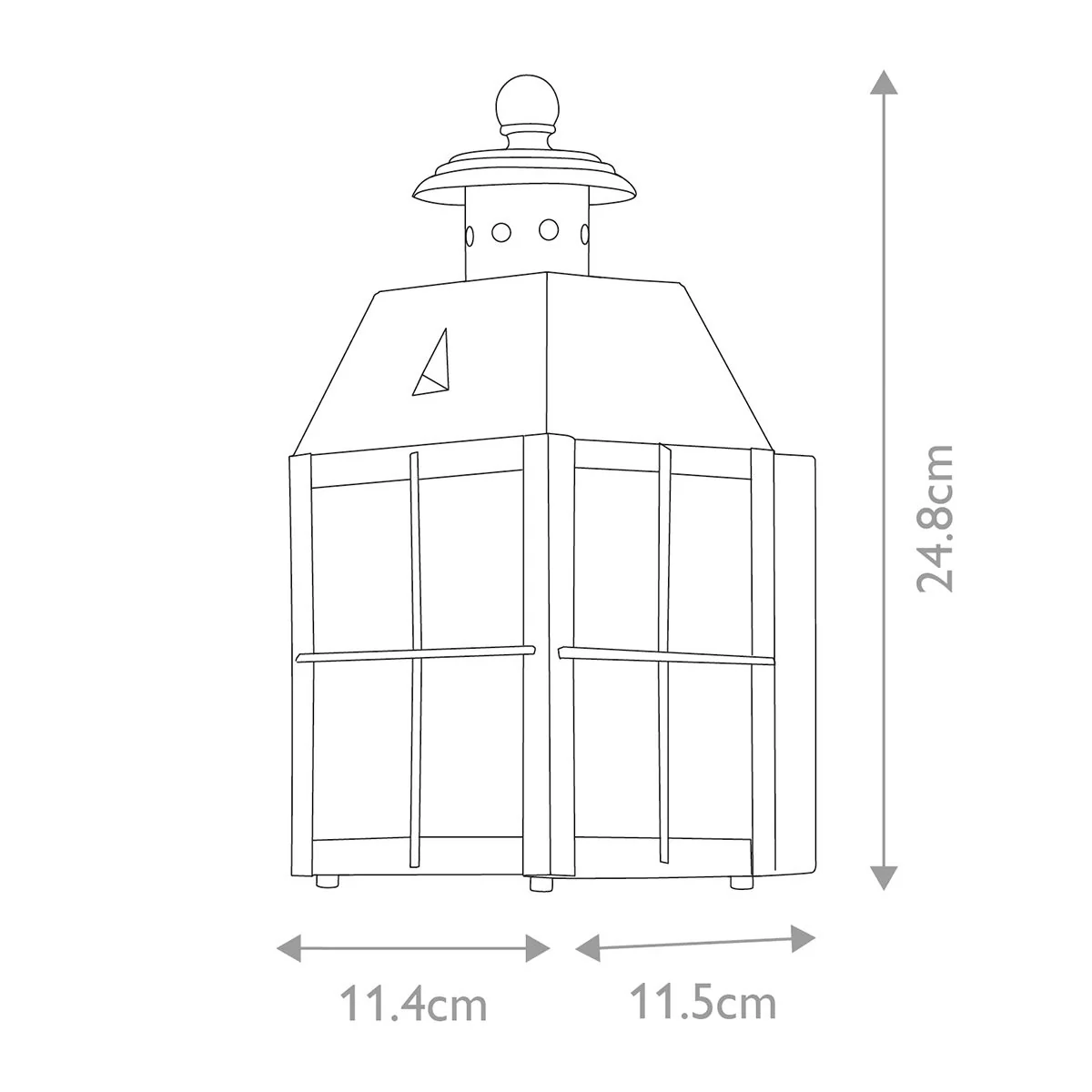 Nantucket 1 Light Extra Small/Medium/Large Outdoor Wall Lantern - Aged Brass E27 IP44 - Image 8