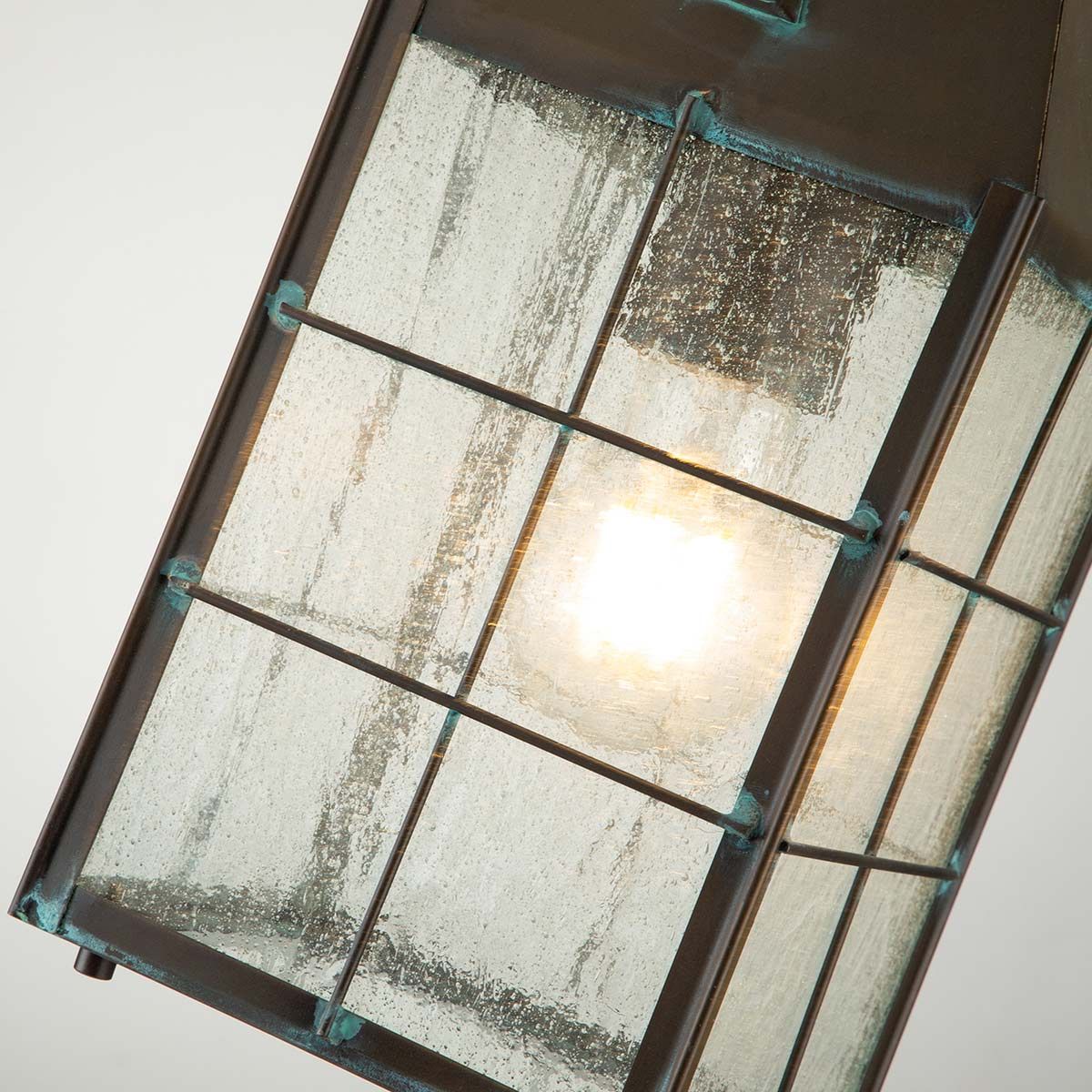 Nantucket 1 Light Medium Chain Lantern - Aged Brass IP44 E27 - Image 3
