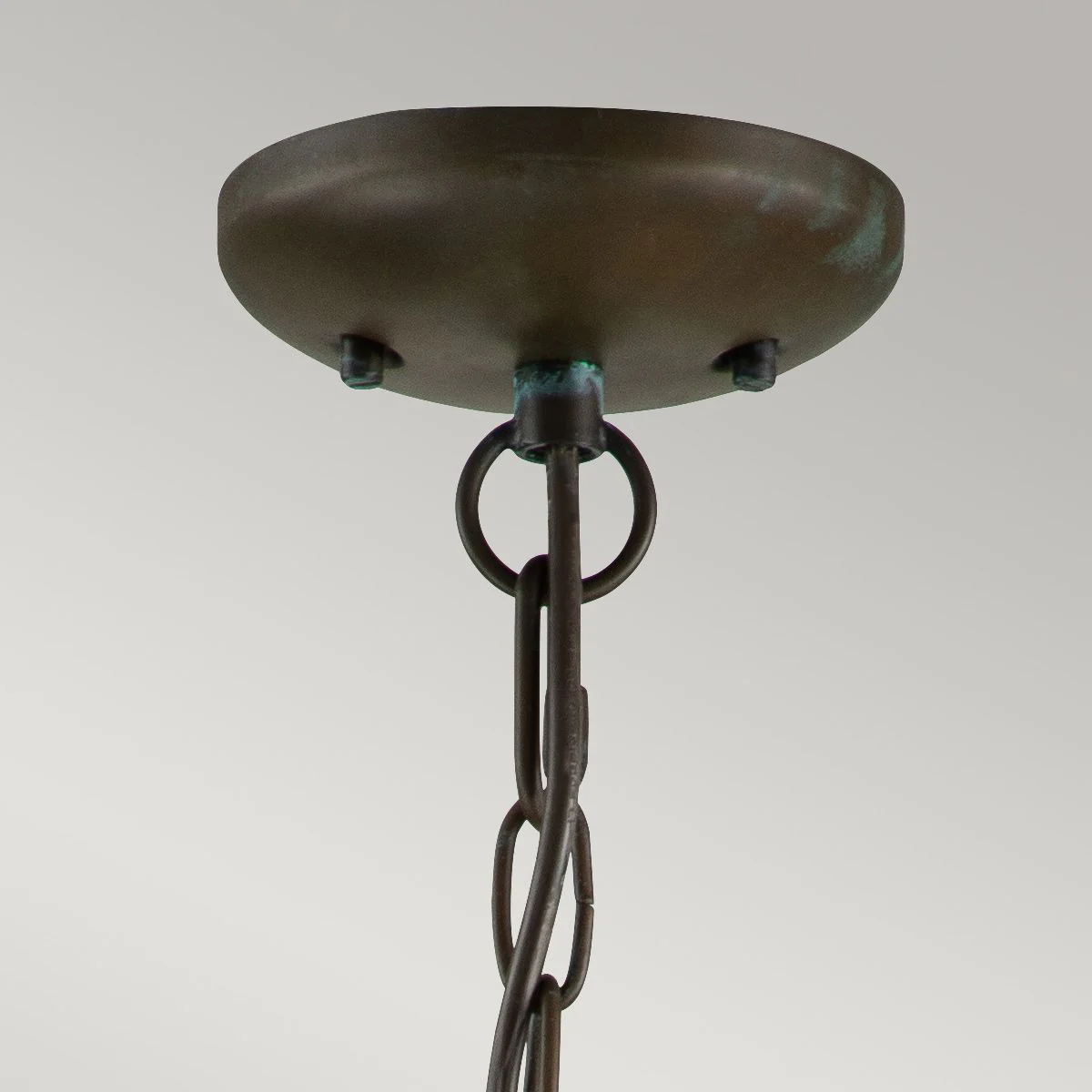 Nantucket 1 Light Medium Chain Lantern - Aged Brass IP44 E27 - Image 5