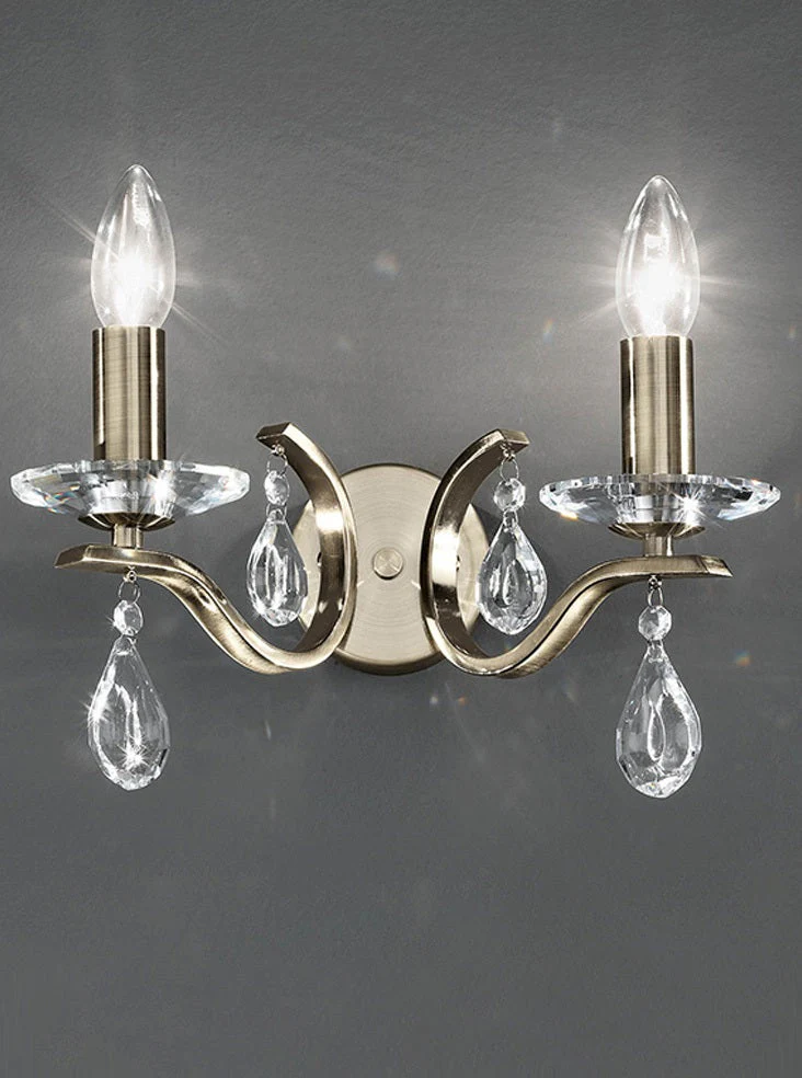 Naomi 2Lt Wall Bracket - Satin Nickel/Bronze/Chrome Finish - Image 3