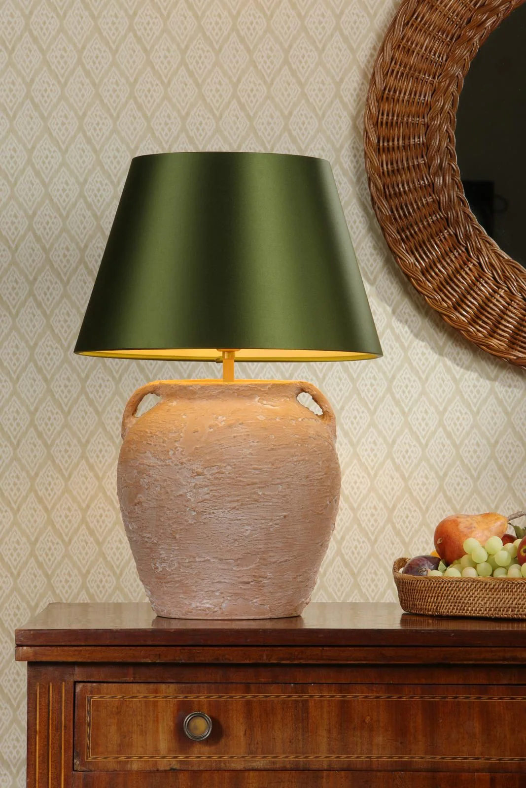 Napa Table Lamp Base Only- Cotswold Stone/ Terracotta - Image 5