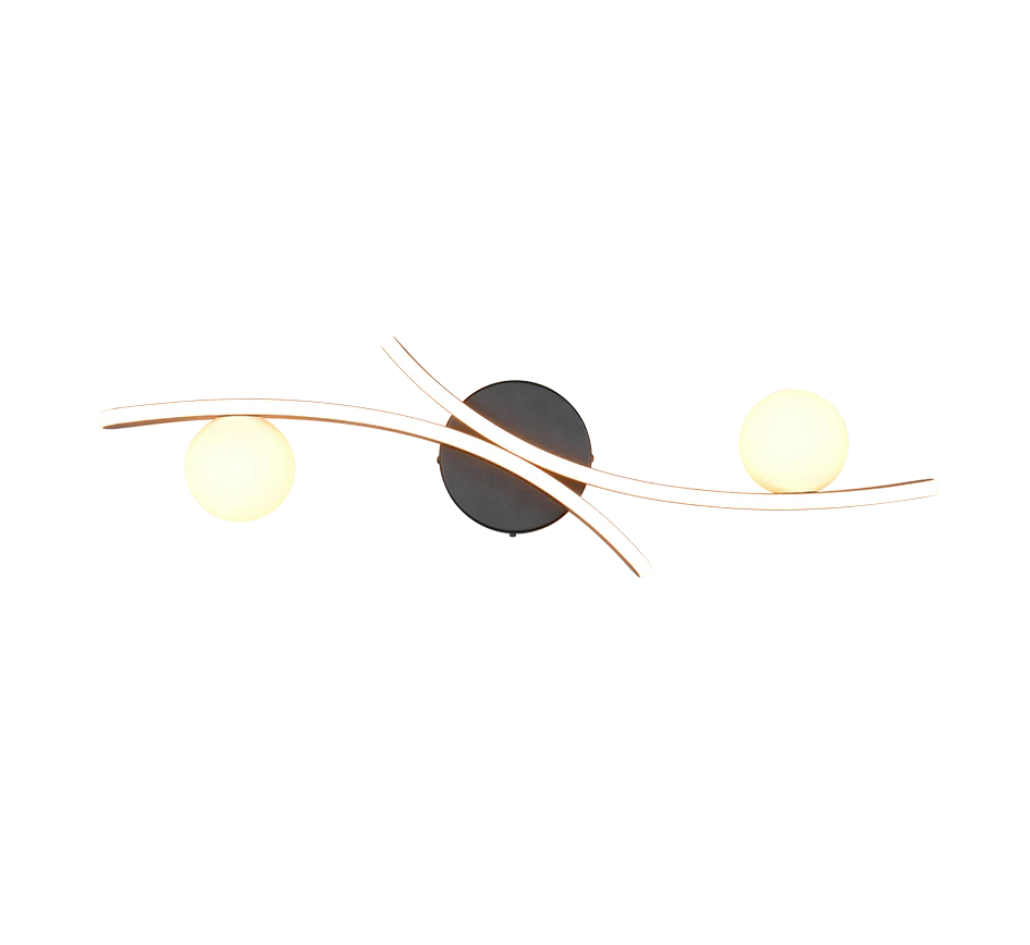 Napoli LED Flush Light- White/ Black Finish - Image 10