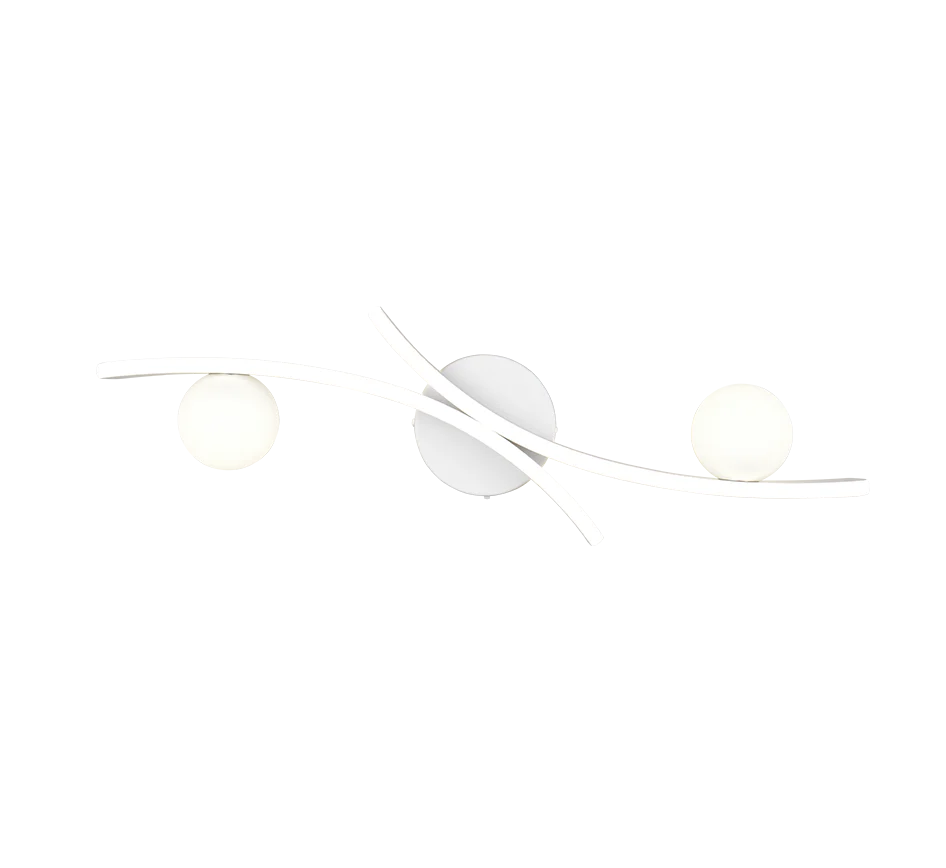 Napoli LED Flush Light- White/ Black Finish - Image 2