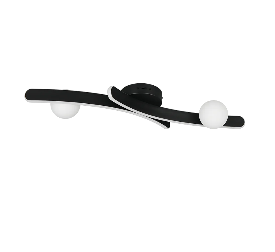 Napoli LED Flush Light- White/ Black Finish - Image 4