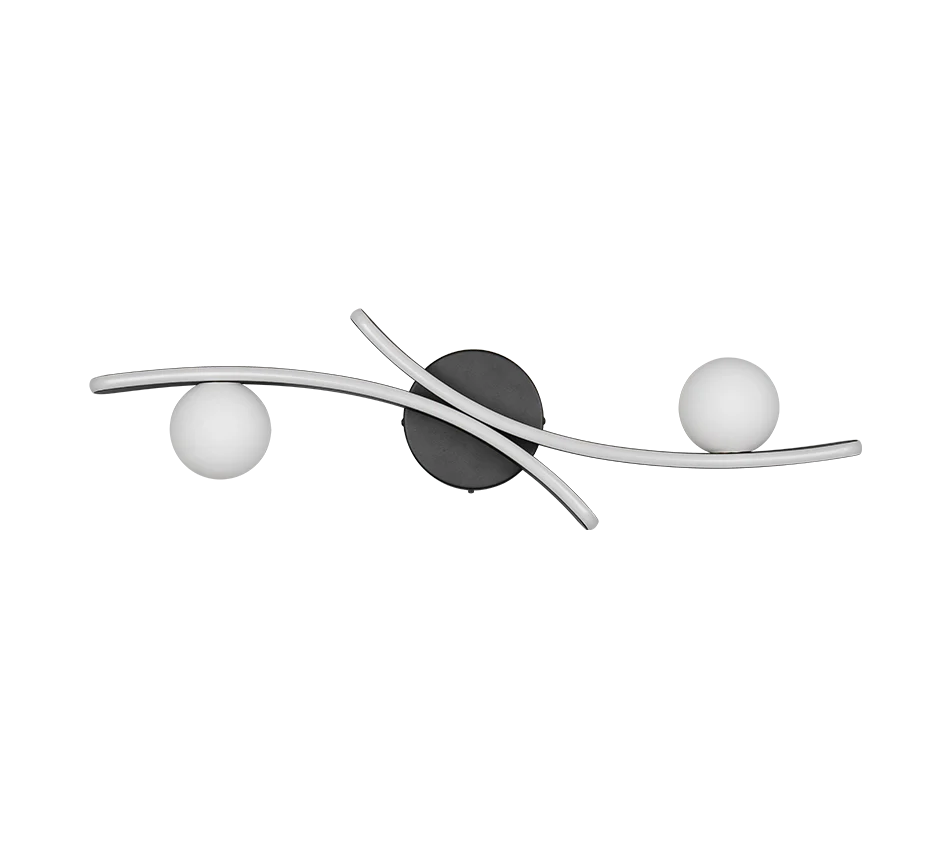 Napoli LED Flush Light- White/ Black Finish - Image 5