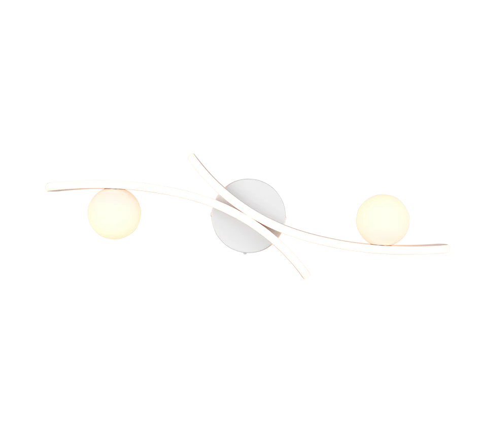 Napoli LED Flush Light- White/ Black Finish - Image 8