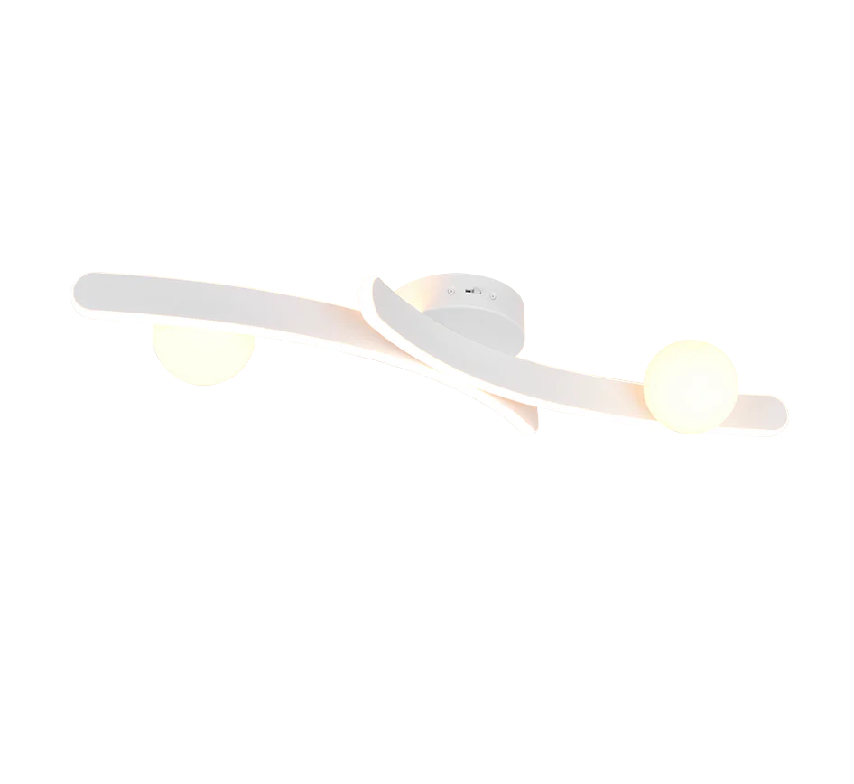 Napoli LED Flush Light- White/ Black Finish - Image 9