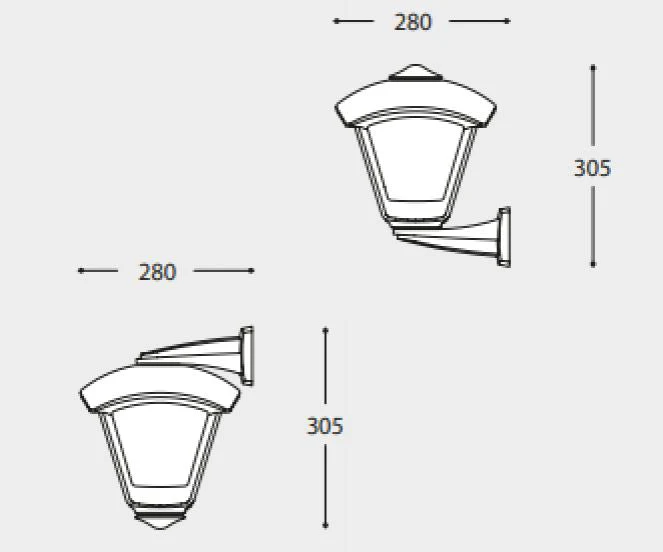 Nardo Dario Black/Grey Wall Light IP55 - Image 3