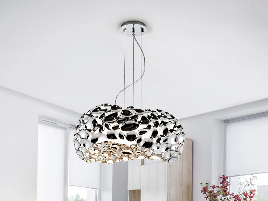 Narisa 5lt Ceiling Light- Rose Gold/ Chrome/ White Finishes - Image 5