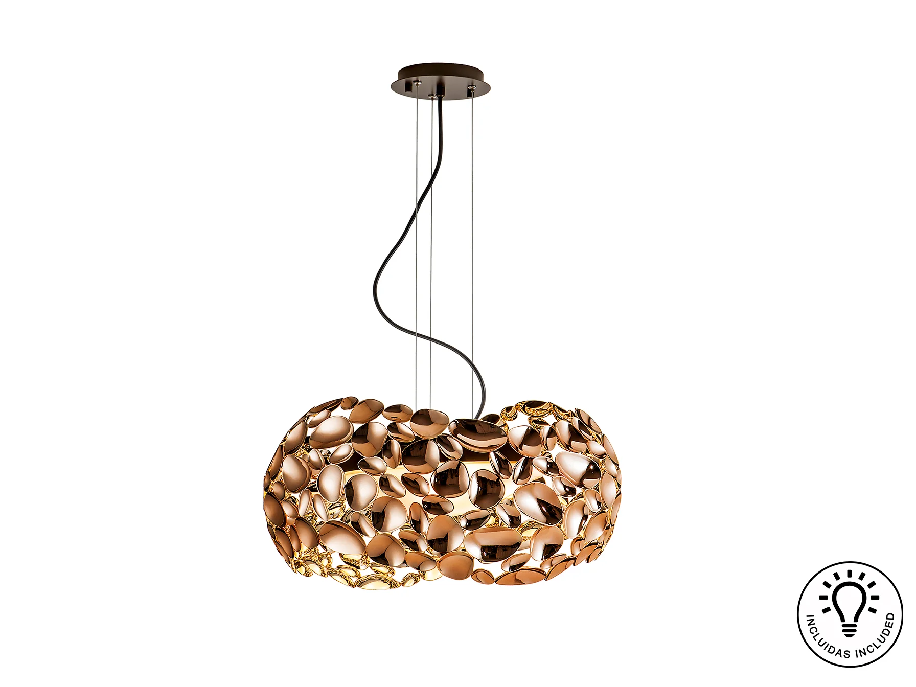 Narisa 5lt Ceiling Light- Rose Gold/ Chrome/ White Finishes - Image 7
