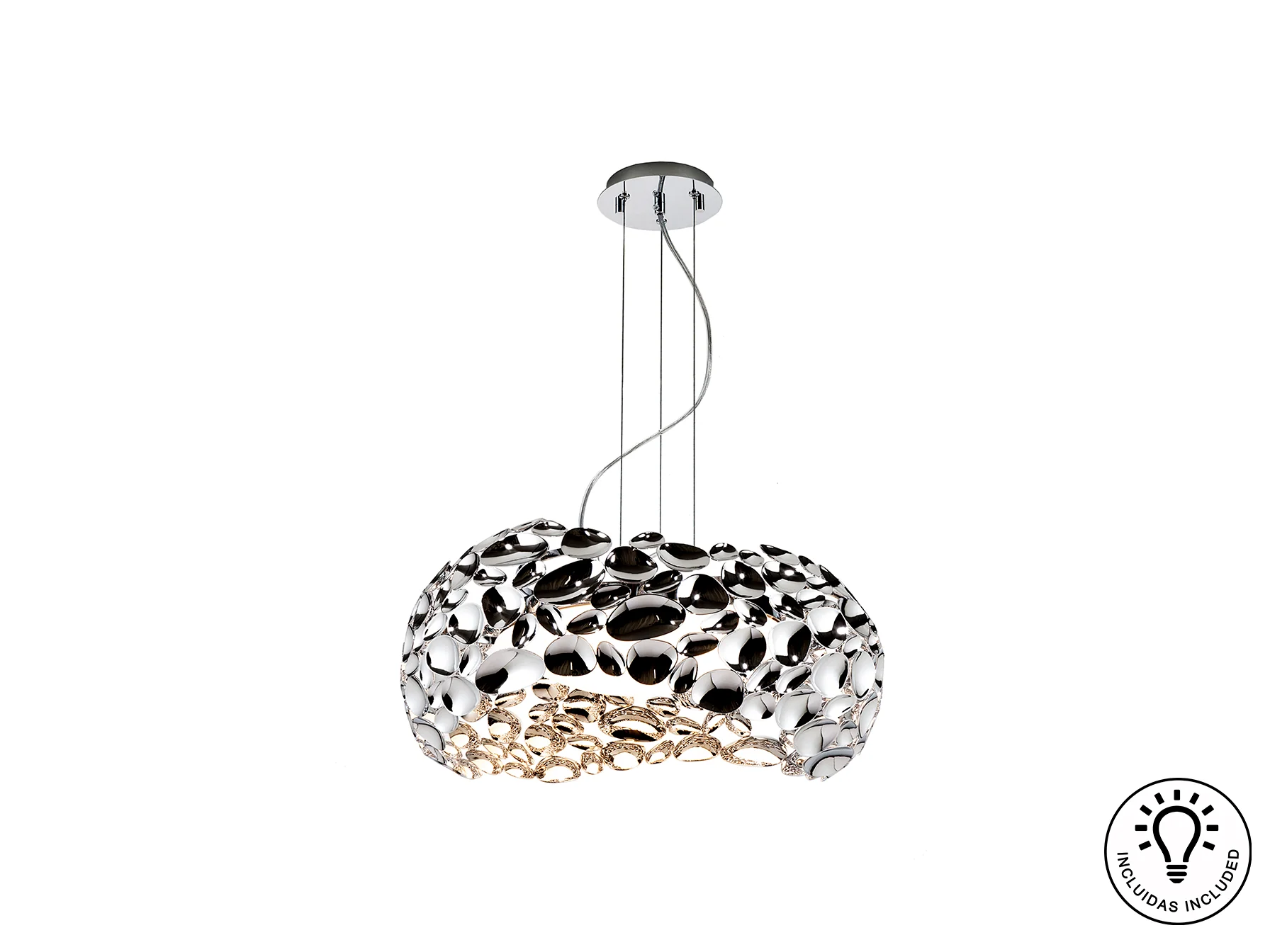 Narisa 5lt Ceiling Light- Rose Gold/ Chrome/ White Finishes - Image 8