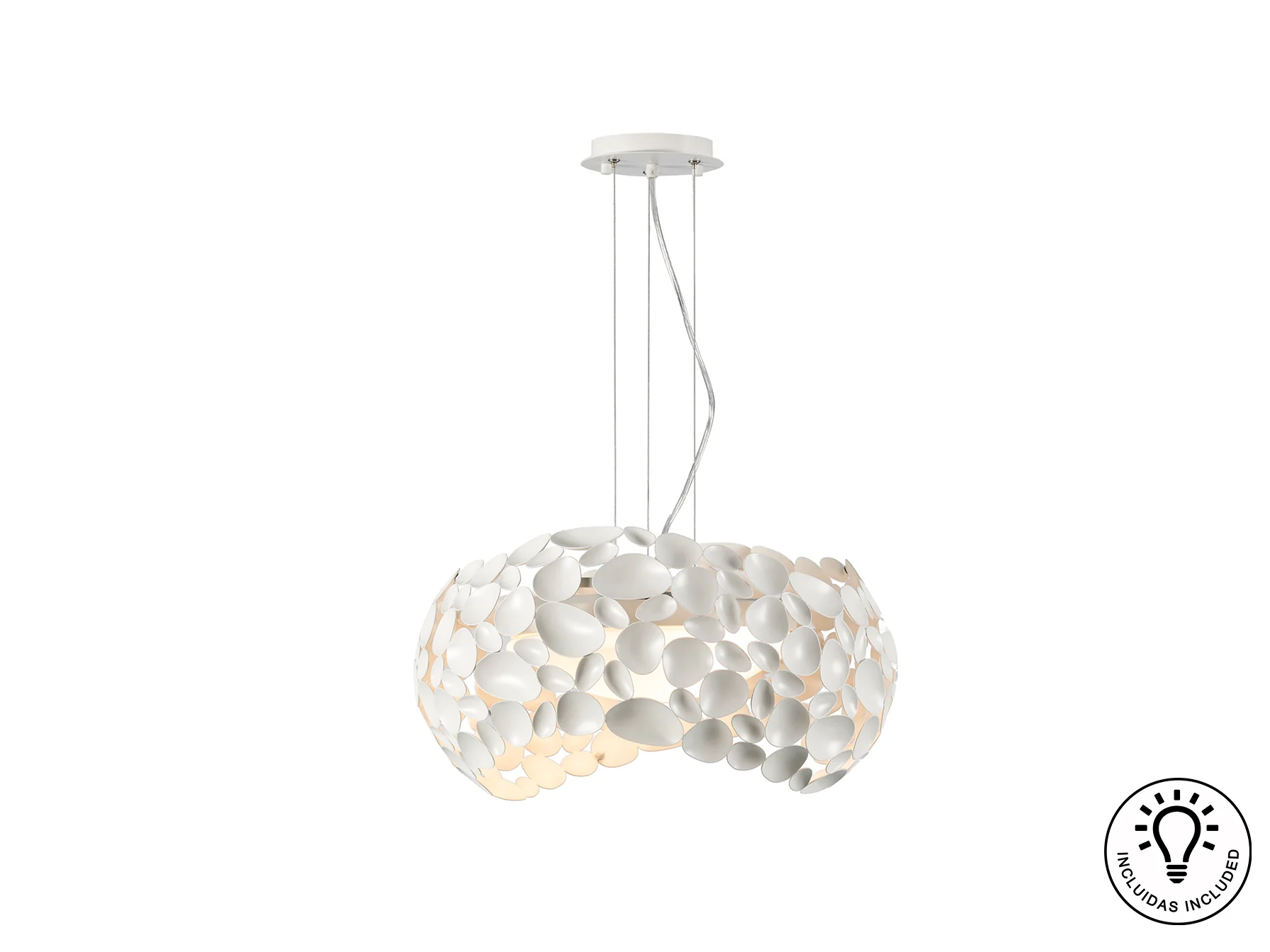 Narisa 5lt Ceiling Light- Rose Gold/ Chrome/ White Finishes - Image 9