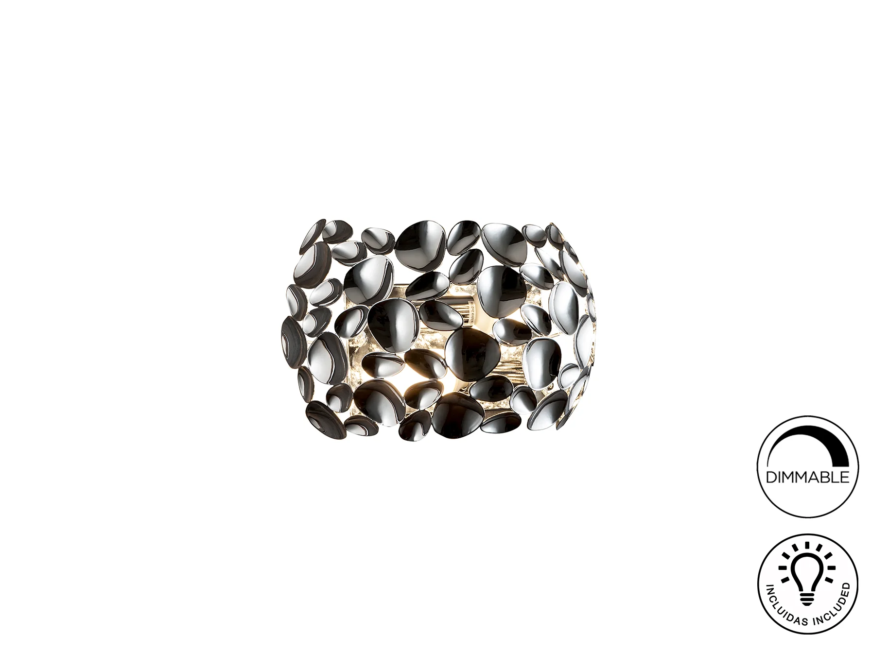 Narisa Wall Light- Chrome/ Rose Gold Finish - Image 2