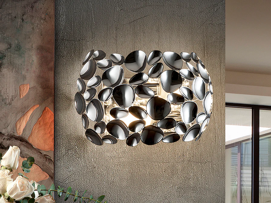 Narisa Wall Light- Chrome/ Rose Gold Finish - Image 3