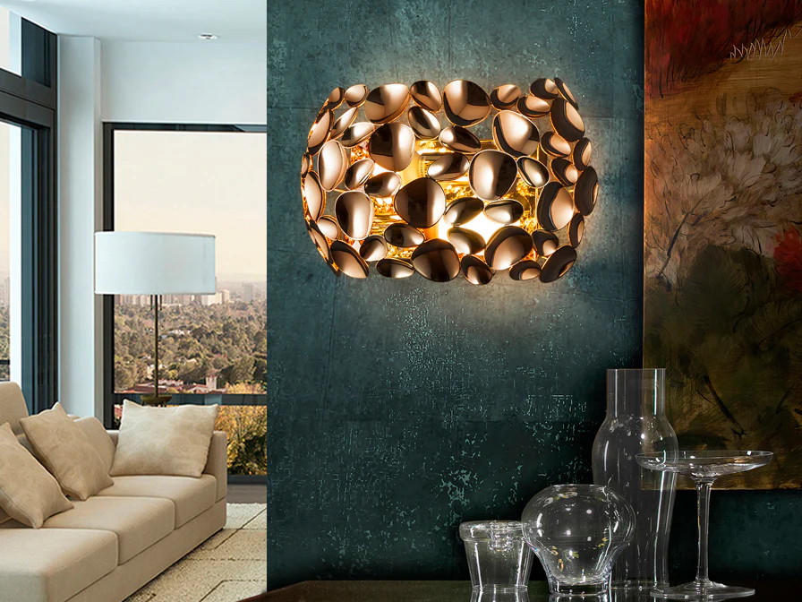 Narisa Wall Light- Chrome/ Rose Gold Finish - Image 4