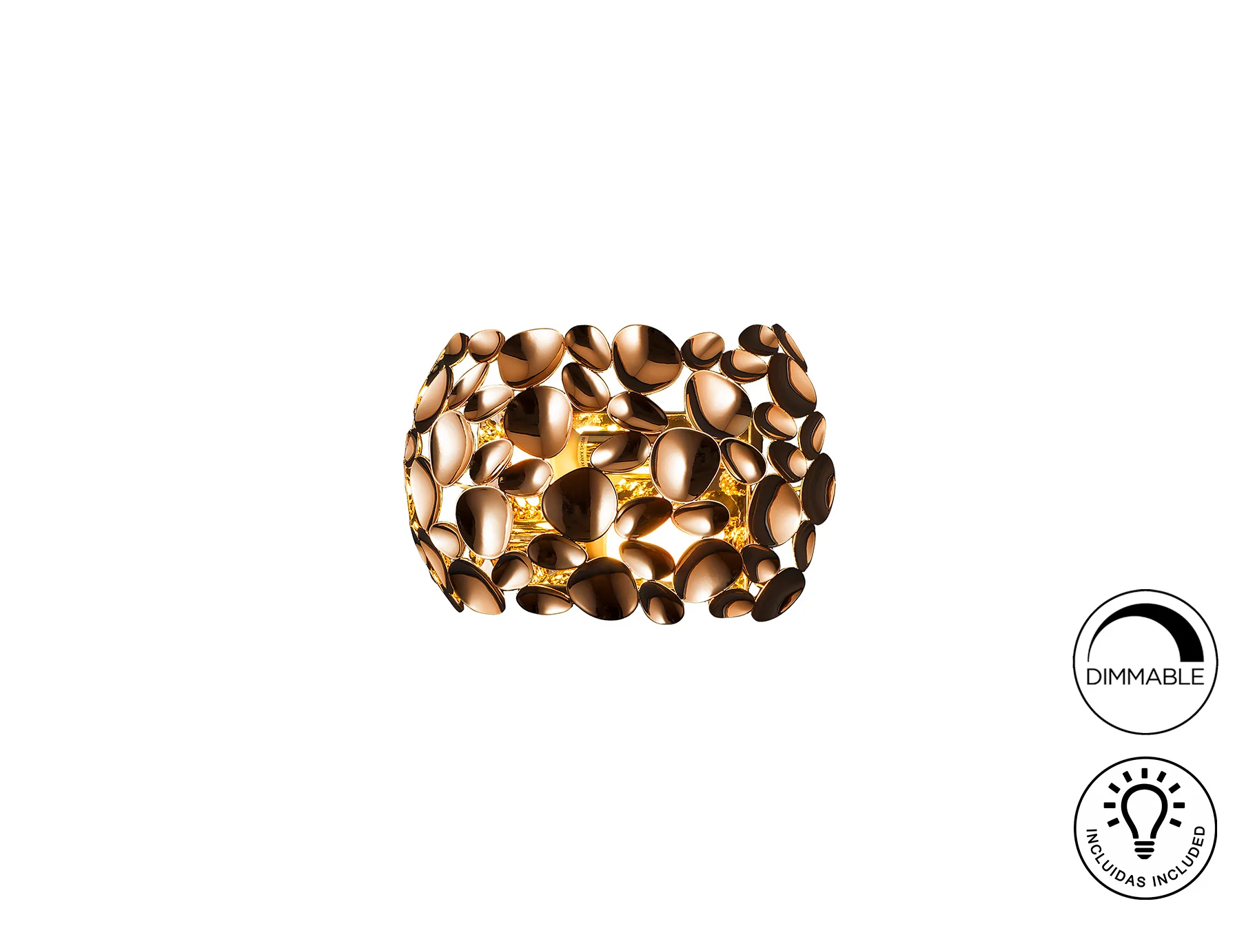 Narisa Wall Light- Chrome/ Rose Gold Finish - Image 6