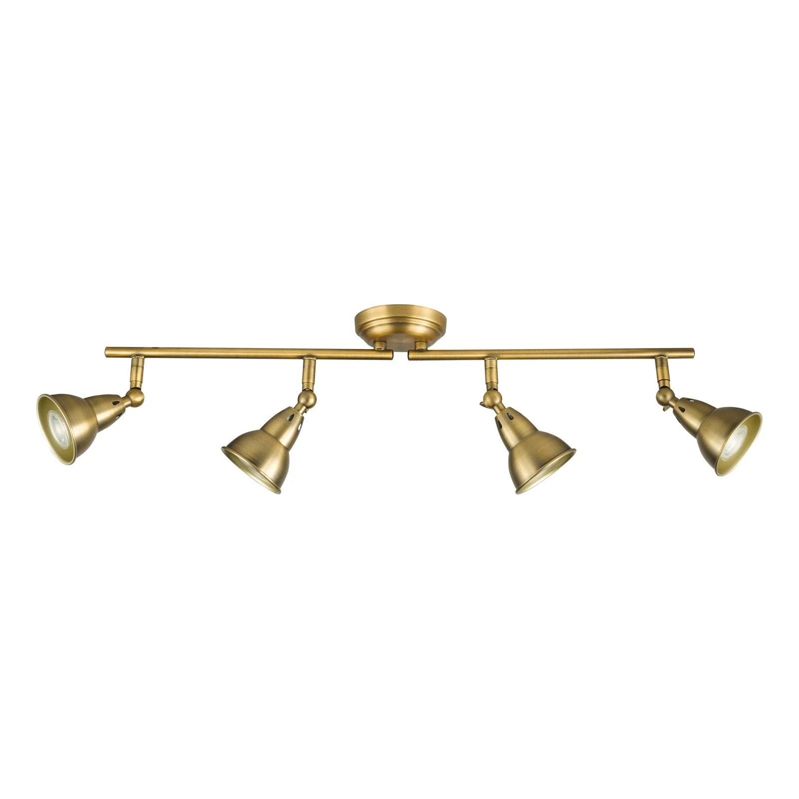 Nathaniel 4 Light Bar Spotlight-  Aged Brass - Image 2