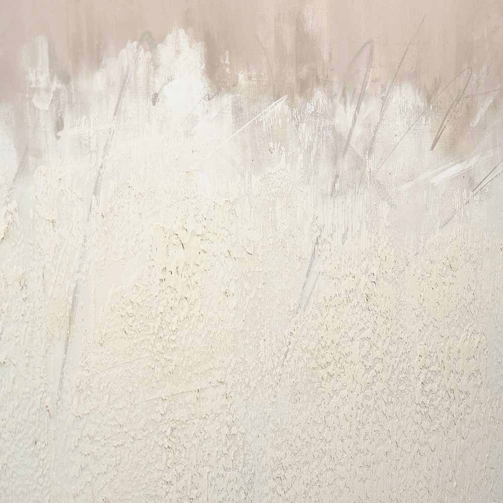 Natural and White Abstract Canvas with Natural Frame Large - Image 2