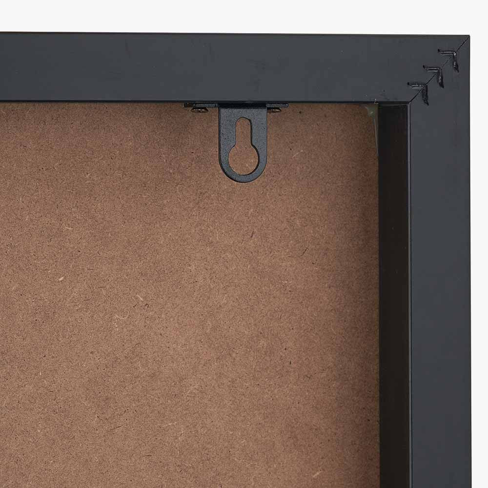 Natural Canvas with Black Stripe Pattern and Black Frame - Image 4
