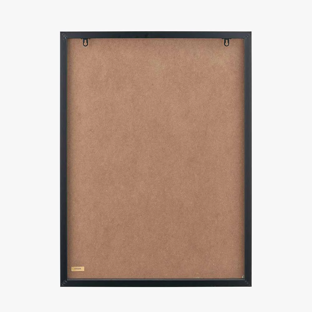 Natural Canvas with Black Stripe Pattern and Black Frame - Image 7