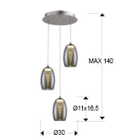 Nebula Lamp 3/5/12L Led Chrome Ip20 Integrated Led - Image 6