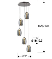 Nebula Lamp 3/5/12L Led Chrome Ip20 Integrated Led - Image 9