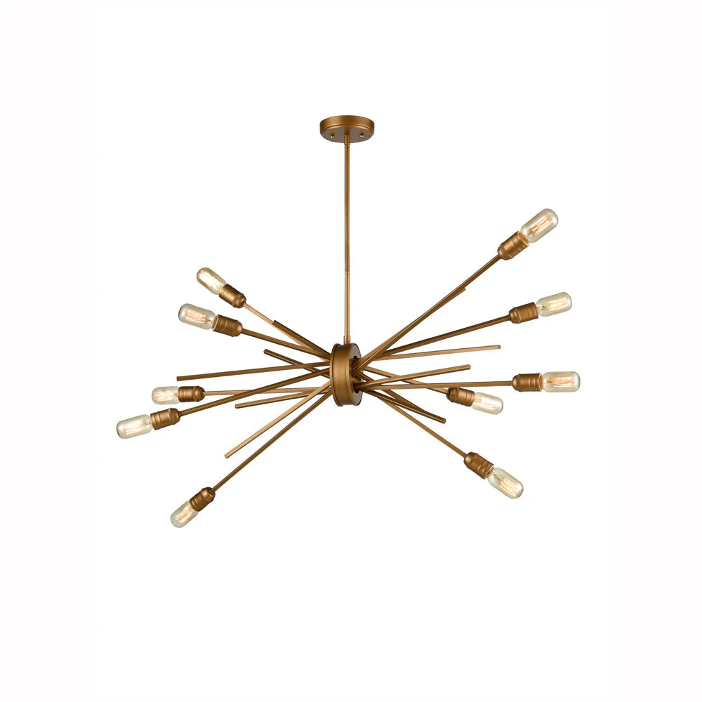 Needle 6/10/12Lt Centre Ceiling Light - Gold Finish - Image 2