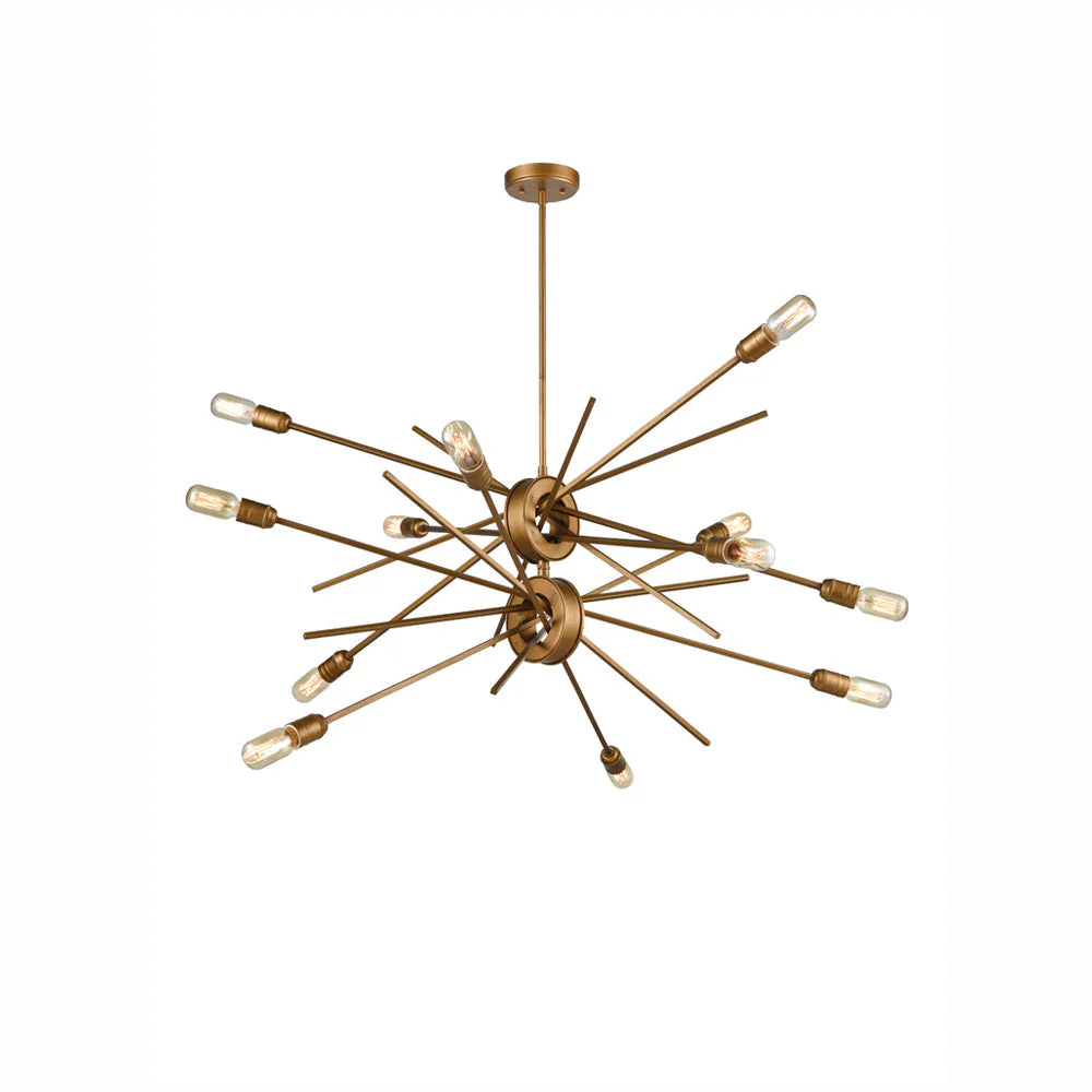 Needle 6/10/12Lt Centre Ceiling Light - Gold Finish - Image 3