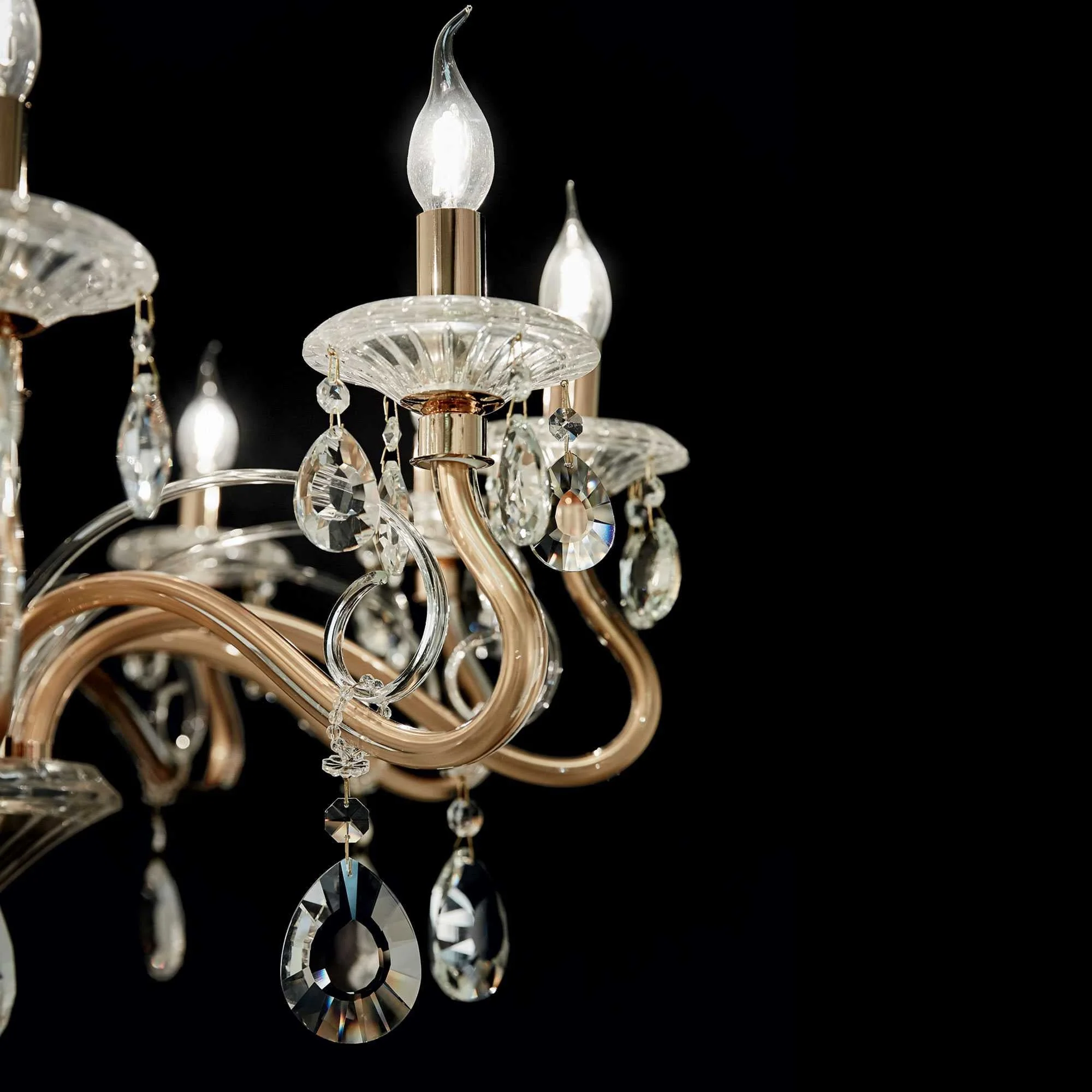 Negresco Crystal Centre Ceiling Light - Gold - Image 3