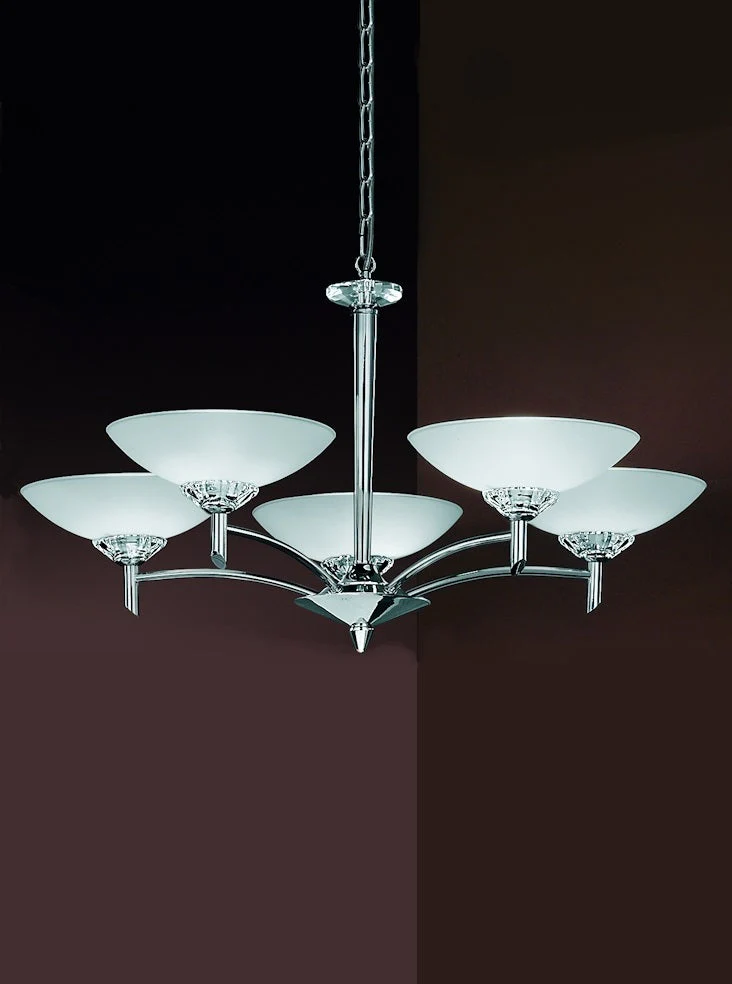 Negroni 3/5Lt Chandelier/Semi Flush Ceiling Light - Chrome Finish - Image 2