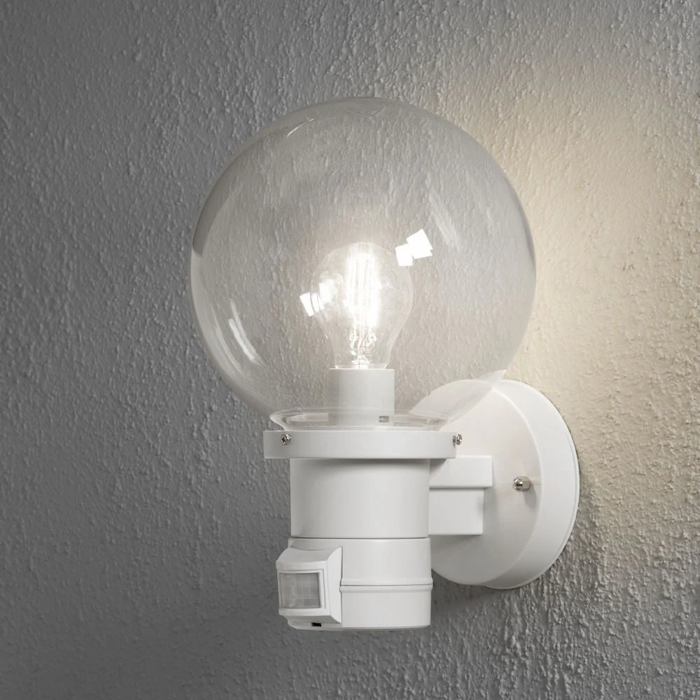 Nemi Up Light PIR Matt White E27 IP44 - Image 6