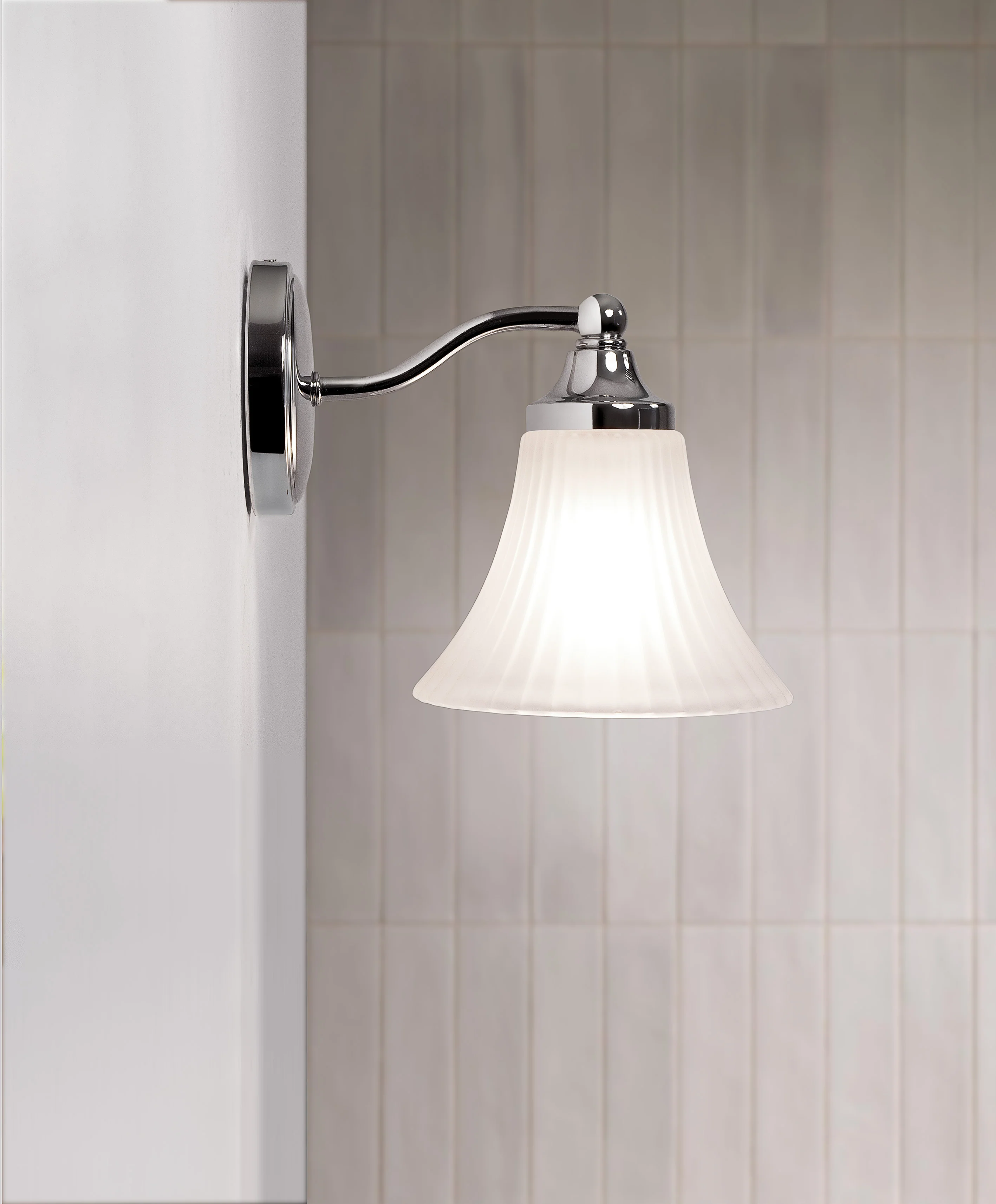 Nena Bathroom Wall Light-Polished Chrome - Image 2