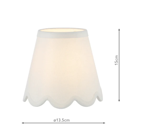 Nerita Ivory Linen Tapered drum Shade 15cm - Image 3
