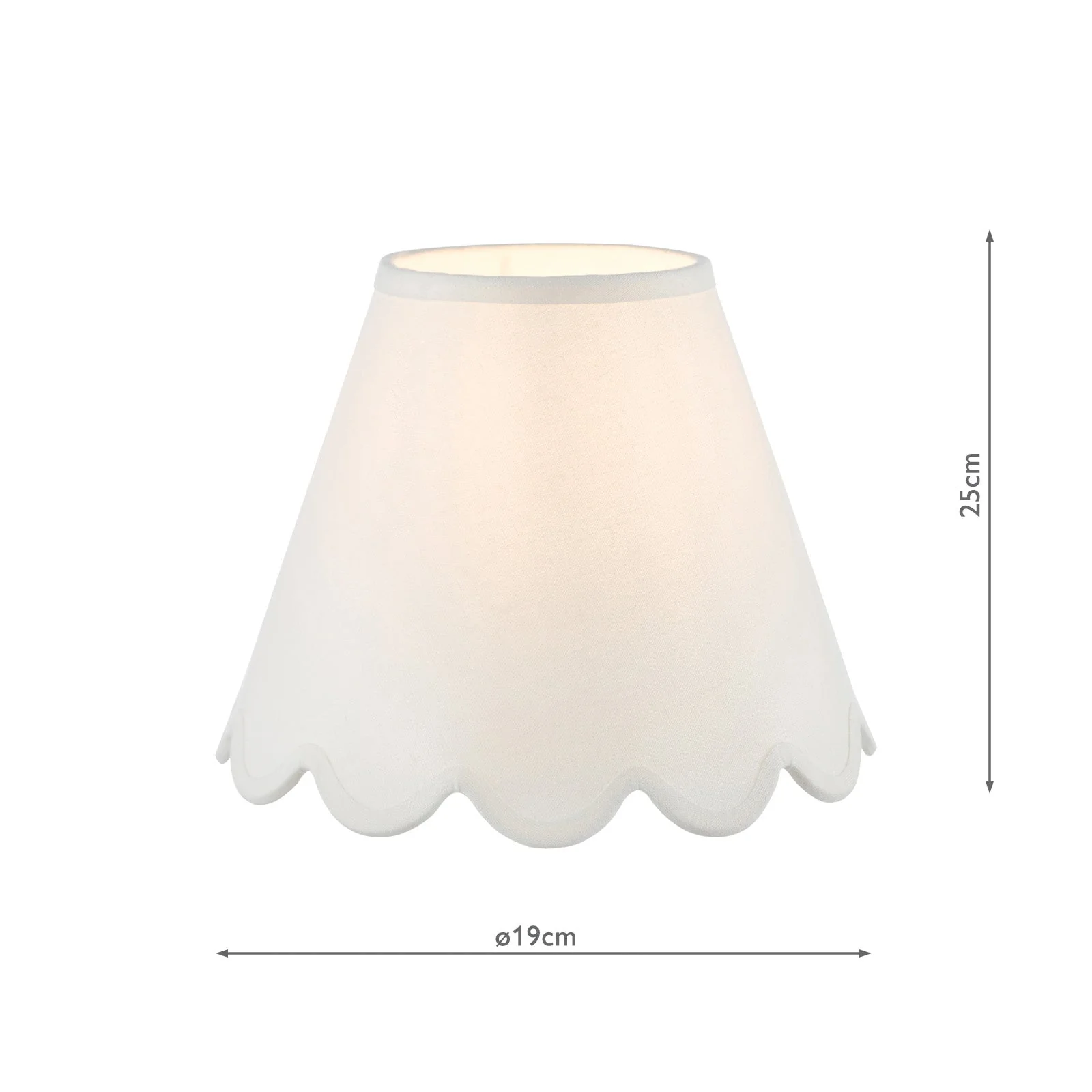 Nerita Ivory Linen Tapered drum Shade 25cm - Image 2