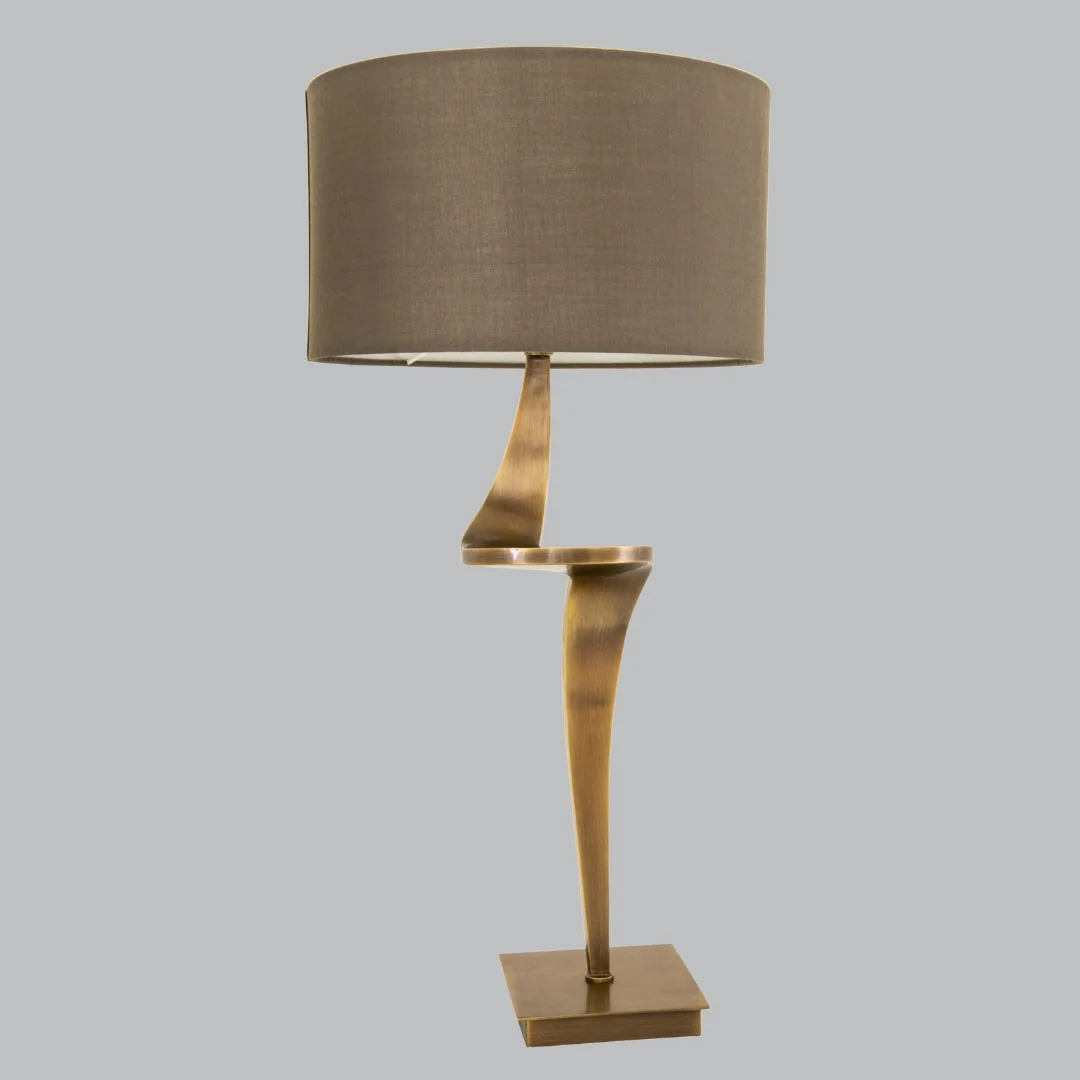 Enzo Small/Large Nickel/Brass Table Lamp E14 - Image 3