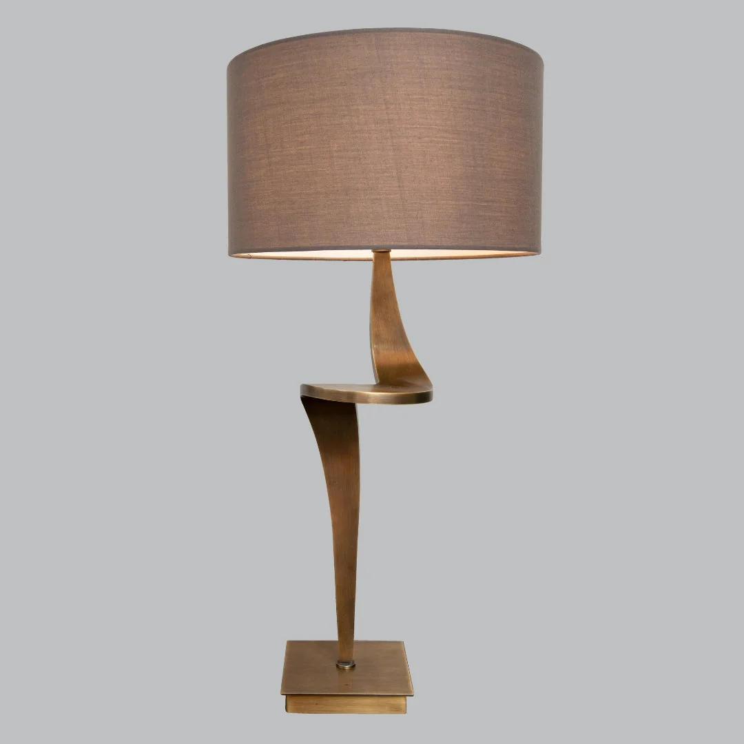 Enzo Small/Large Nickel/Brass Table Lamp E14 - Image 4