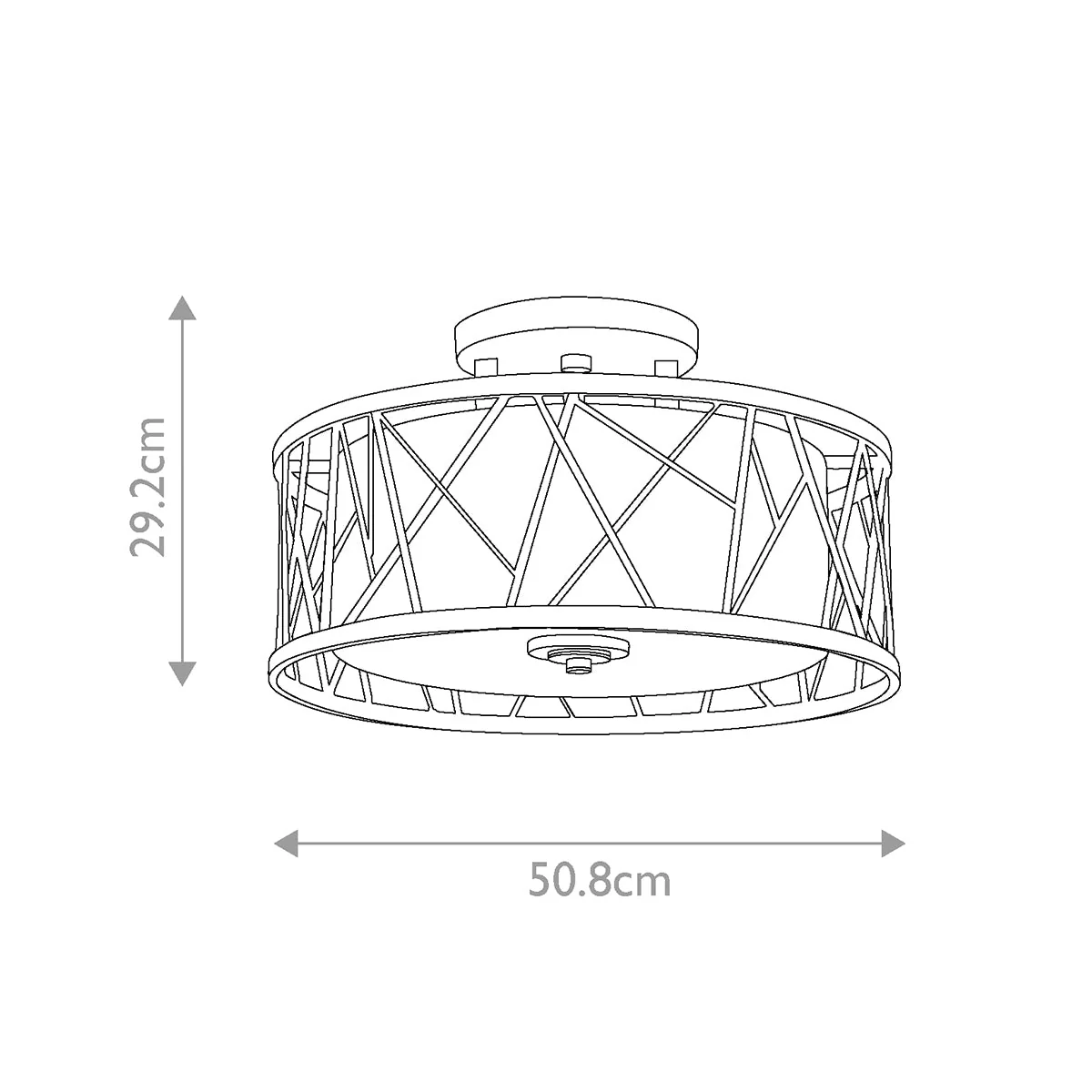 Nest 3 Light Semi-Flush - Silver Leaf, Linen Glass - Image 5
